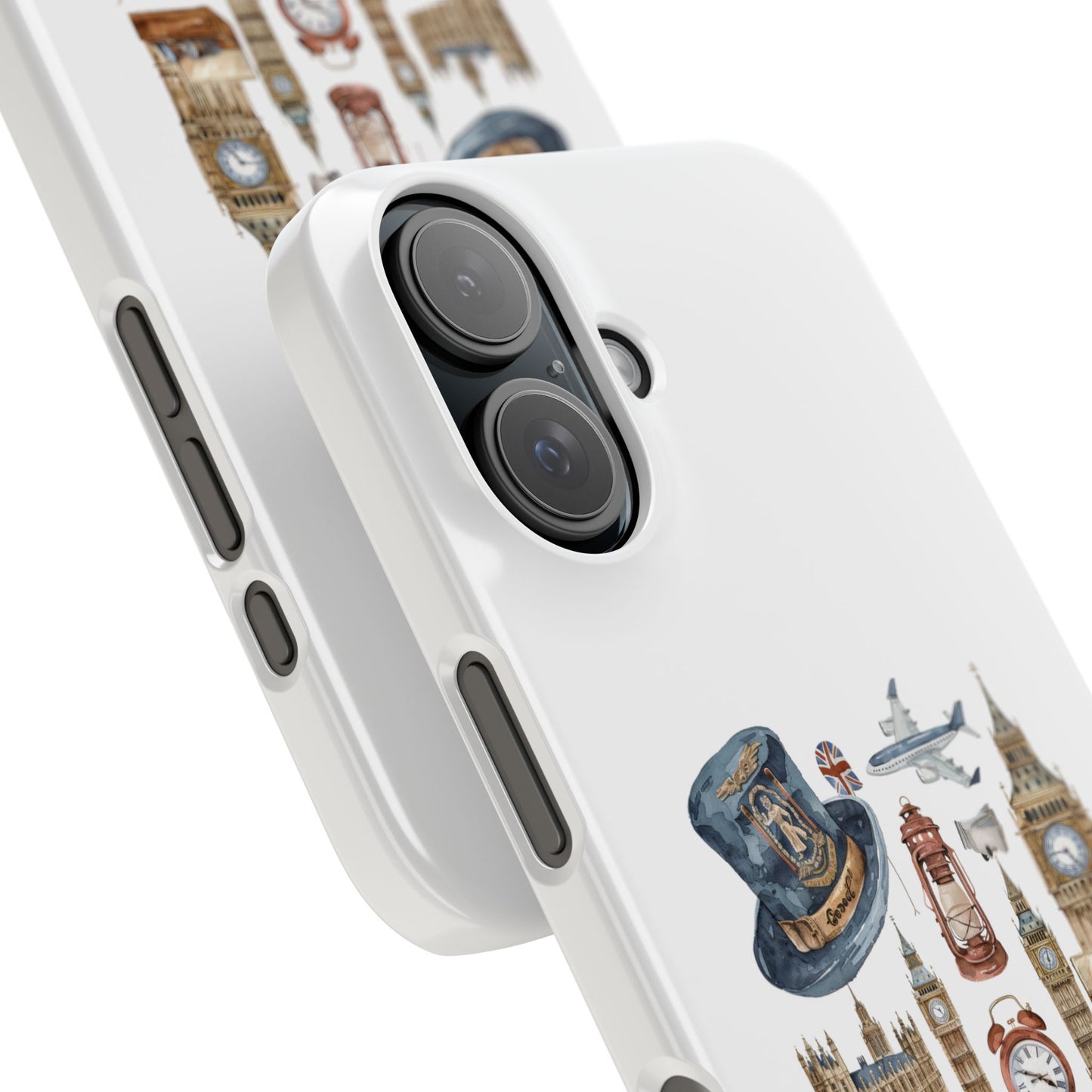 Vintage London-Inspired Slim Phone Cases, Trendy Protective Cover, Unique Gift, Travel Lovers, London Souvenir, Stylish Accessories
