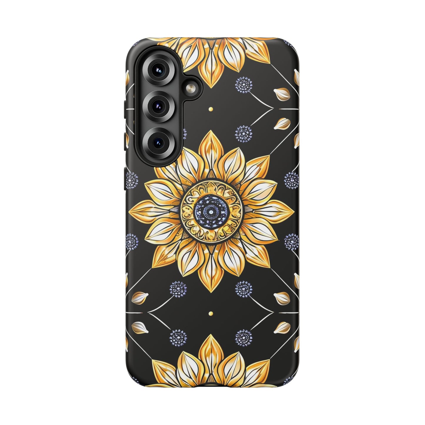 Floral Phone Case with Mandala Design, Tough Cases for iPhone & Samsung, Boho Style, Gift for Her, Unique Accessories