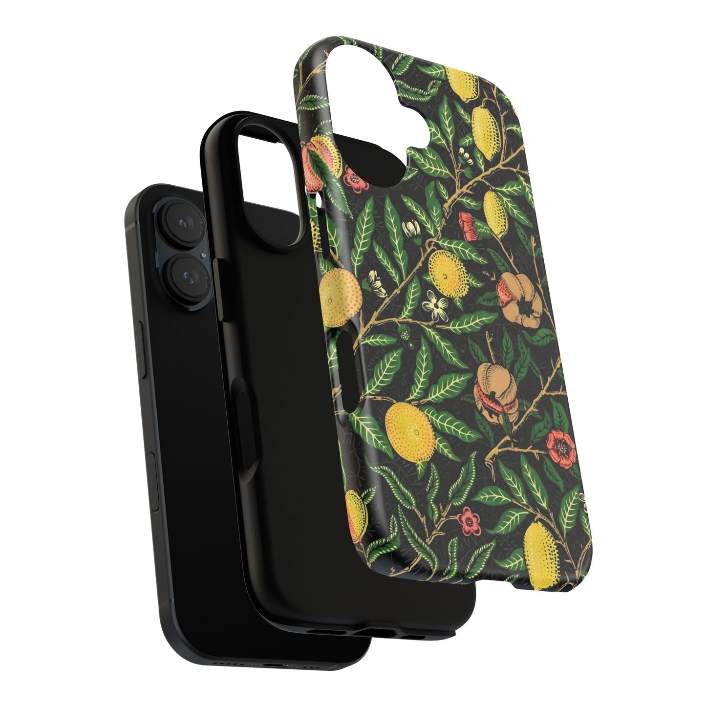 Tough Cases Phone Case, Floral Phone Cover, Tough Phone Protection, Gift for Plant Lovers, Black Background, Eco-Friendly Design
