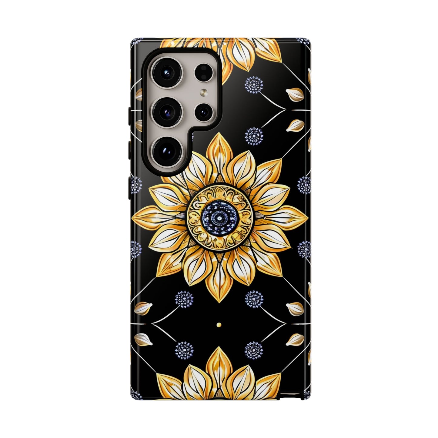 Floral Phone Case with Mandala Design, Tough Cases for iPhone & Samsung, Boho Style, Gift for Her, Unique Accessories