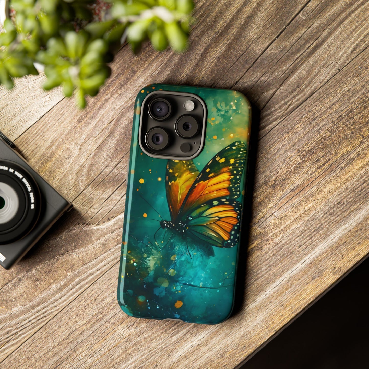 Colorful Butterfly Phone Case, Tough Cases for iPhone and Samsung, Cute Tech Accessories, Nature Lovers Gift, Vibrant Floral Design