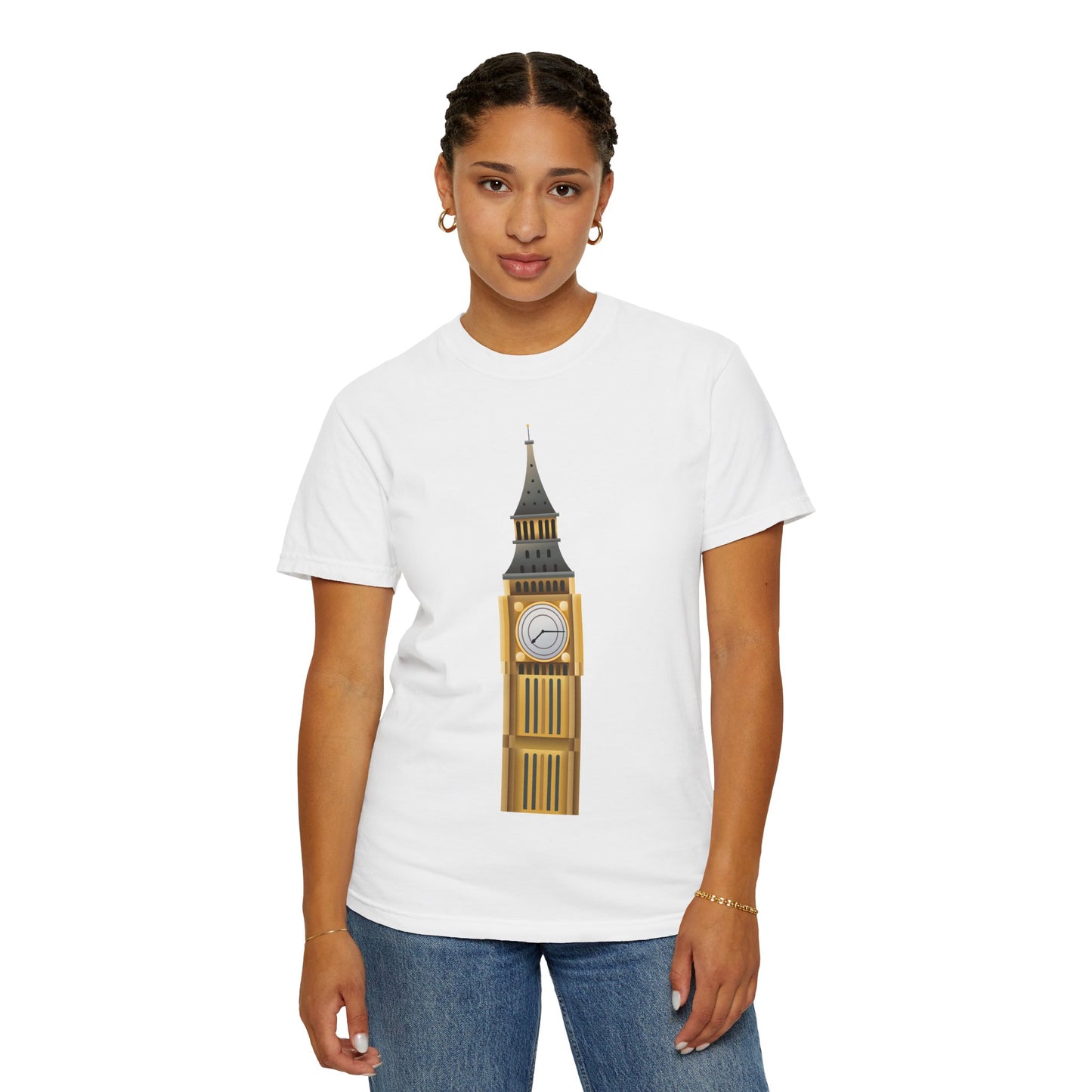 Unisex Garment-Dyed T-shirt - Towering Time - Big Ben and British Heritage