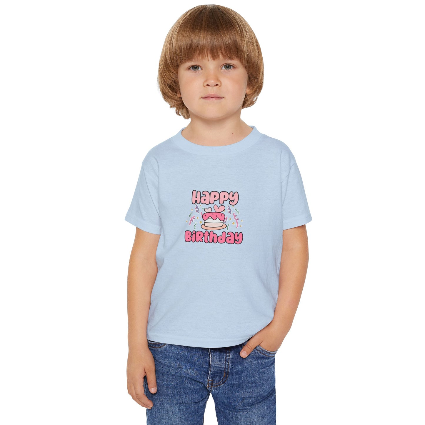 Heavy Cotton™ Toddler T-shirt - Trendy Animal Print Birthday Girl Graphic for Sublimation
