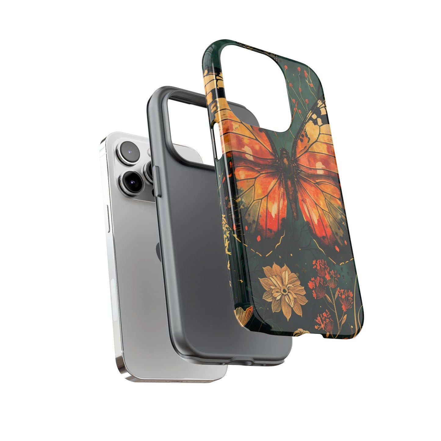 Butterfly Phone Case – Tough Cases for Nature Lovers, Floral Design, Butterfly Art, Unique Gift, Eco-Friendly Protection