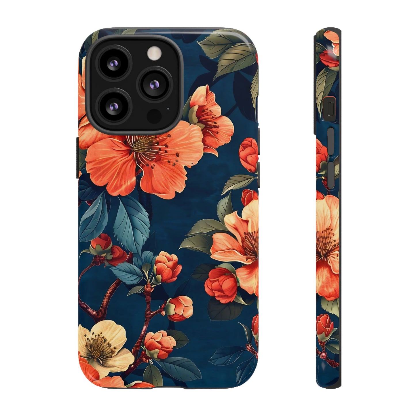 Floral iPhone Case, Tough Cases, Flower Phone Protector, Floral Design, Spring Gift, Phone Cover