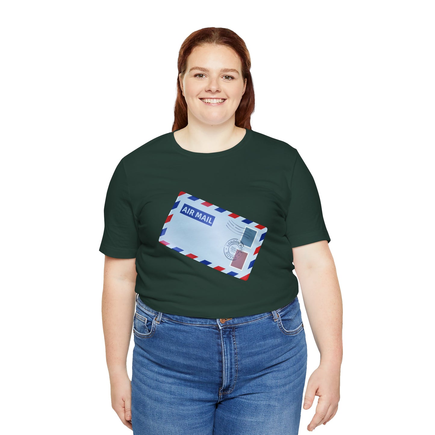 Unisex Jersey Short Sleeve Tee - Vintage British Air Mail - Classic Postal Design