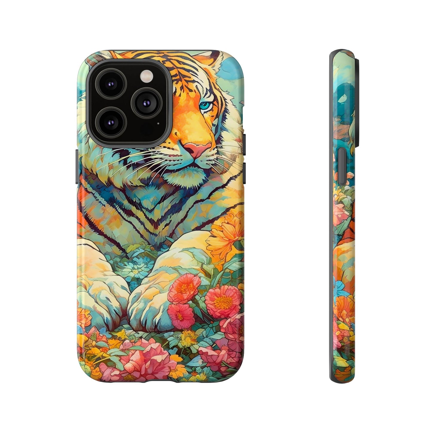 Tiger Jungle Phone Case, Colorful Tough Cases, Animal Lover Gift, Nature Phone Cover, Wildlife Decor, Birthday Present