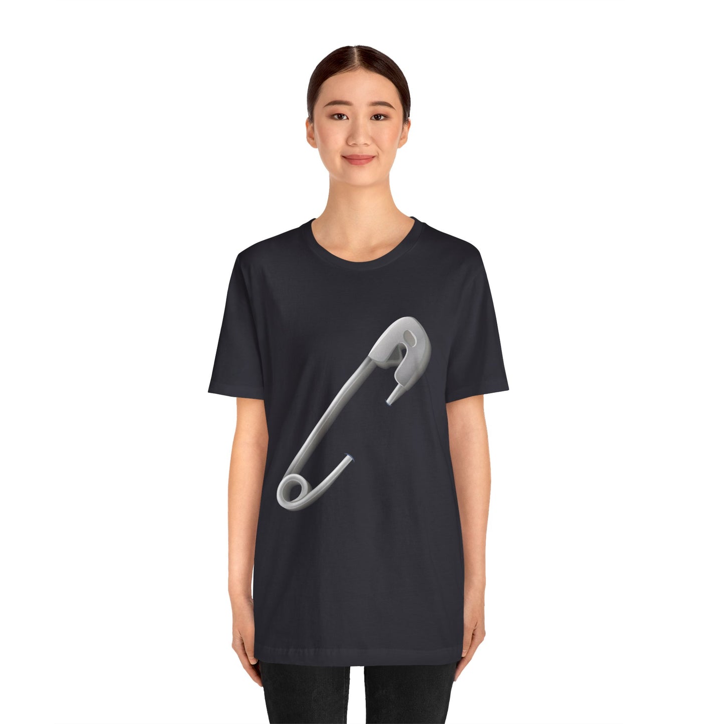 Unisex Jersey Short Sleeve Tee - Minimalist Safety Pin Design