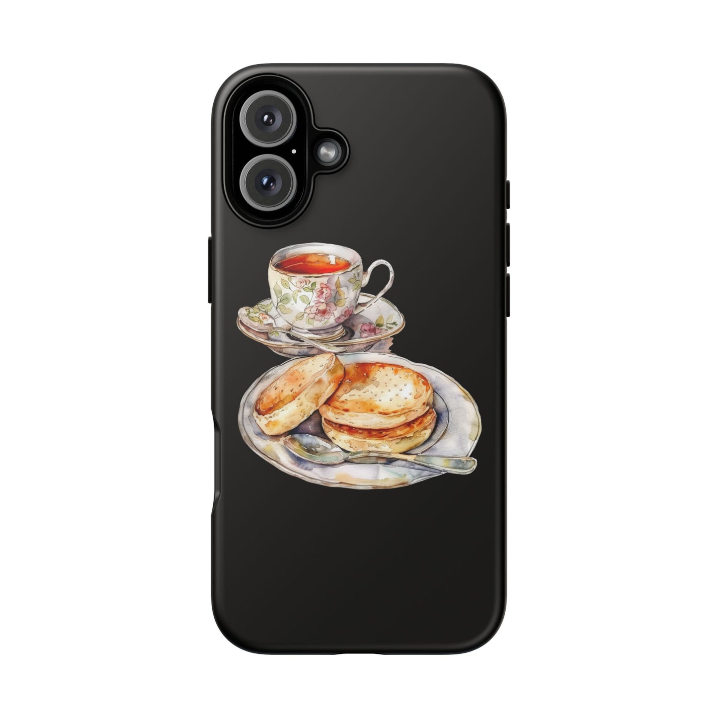 Tea Time Phone Case with Cookies Design, Cute Phone Cover, Gift for Tea Lovers, Kitchen Decor, Whimsical Style