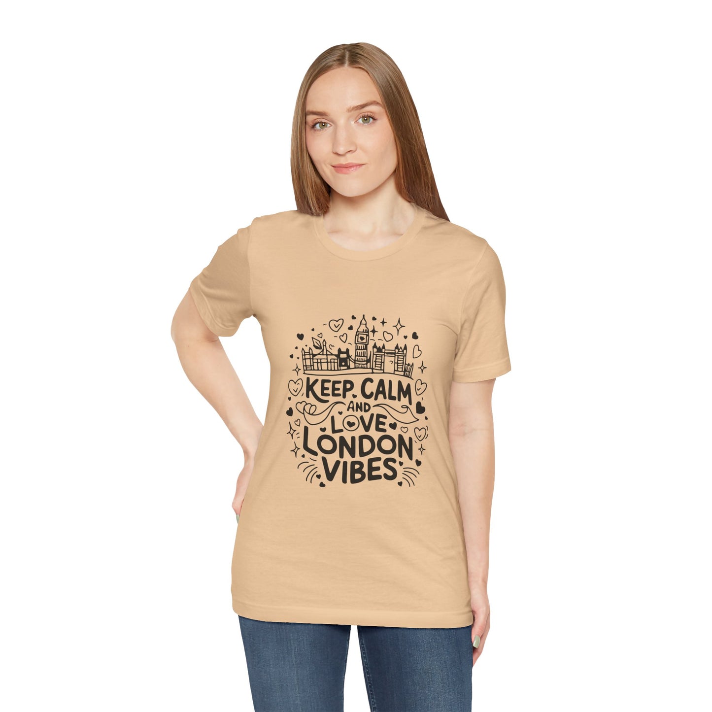 Unisex Jersey Short Sleeve Tee - Keep Calm and love London Vibes