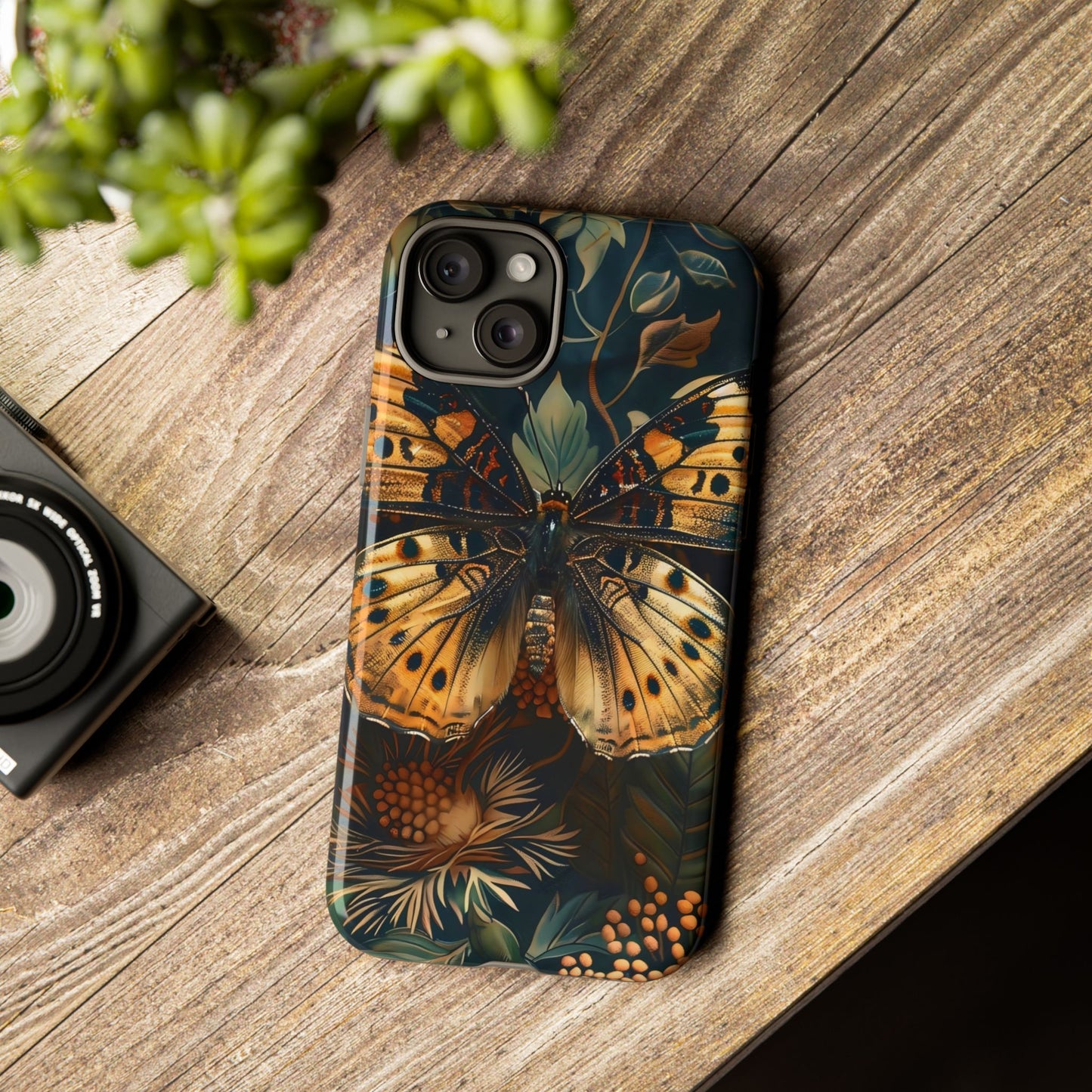 Butterfly Floral Phone Case, Tough Cases, Protective Cover, Unique Gift, Nature Lover, Art Print, Spring Decor
