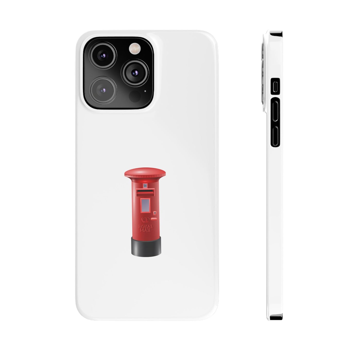 Vintage Post Box Phone Case, Slim Phone Cases, Phone Accessories, Gifts for Mail Lovers, Unique Phone Cover, Red Letterbox Design