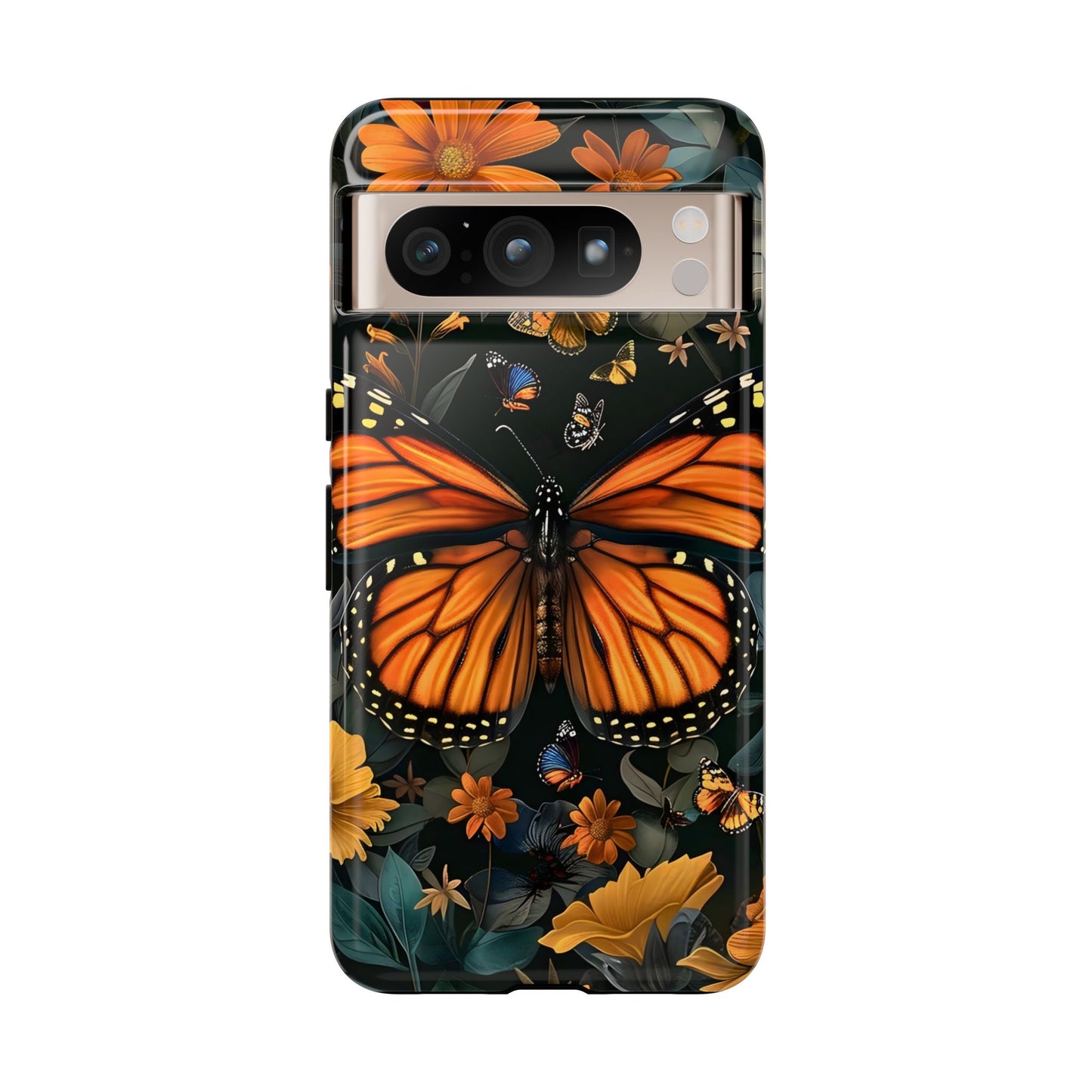 Monarch Butterfly Phone Case, Tough Cases, Nature Lover Gift, Floral Mobile Cover, Eco-Friendly Phone Accessory, Butterfly Design