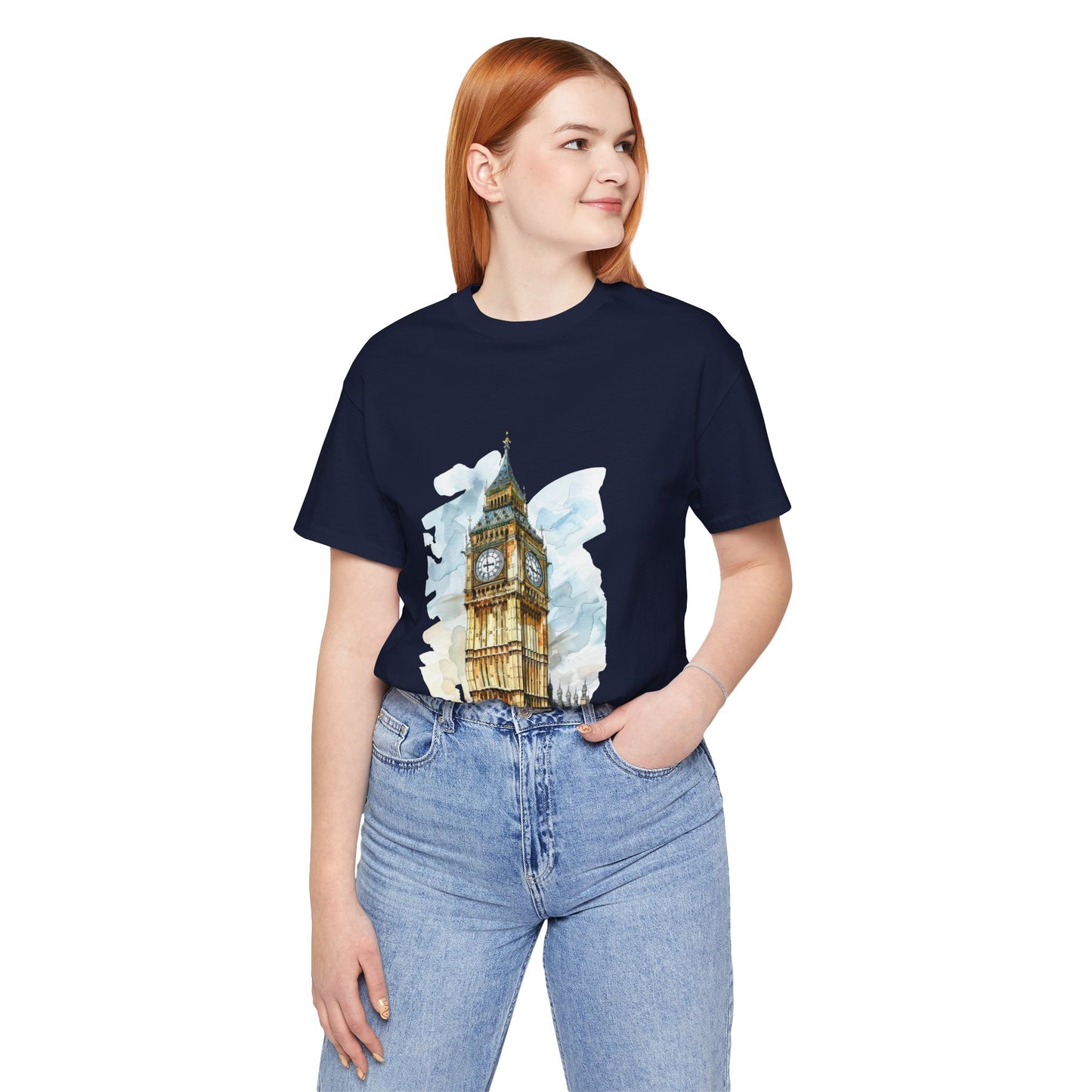 Unisex Jersey Short Sleeve Tee - Iconic Big Ben Clock Tower Design - London Landmark
