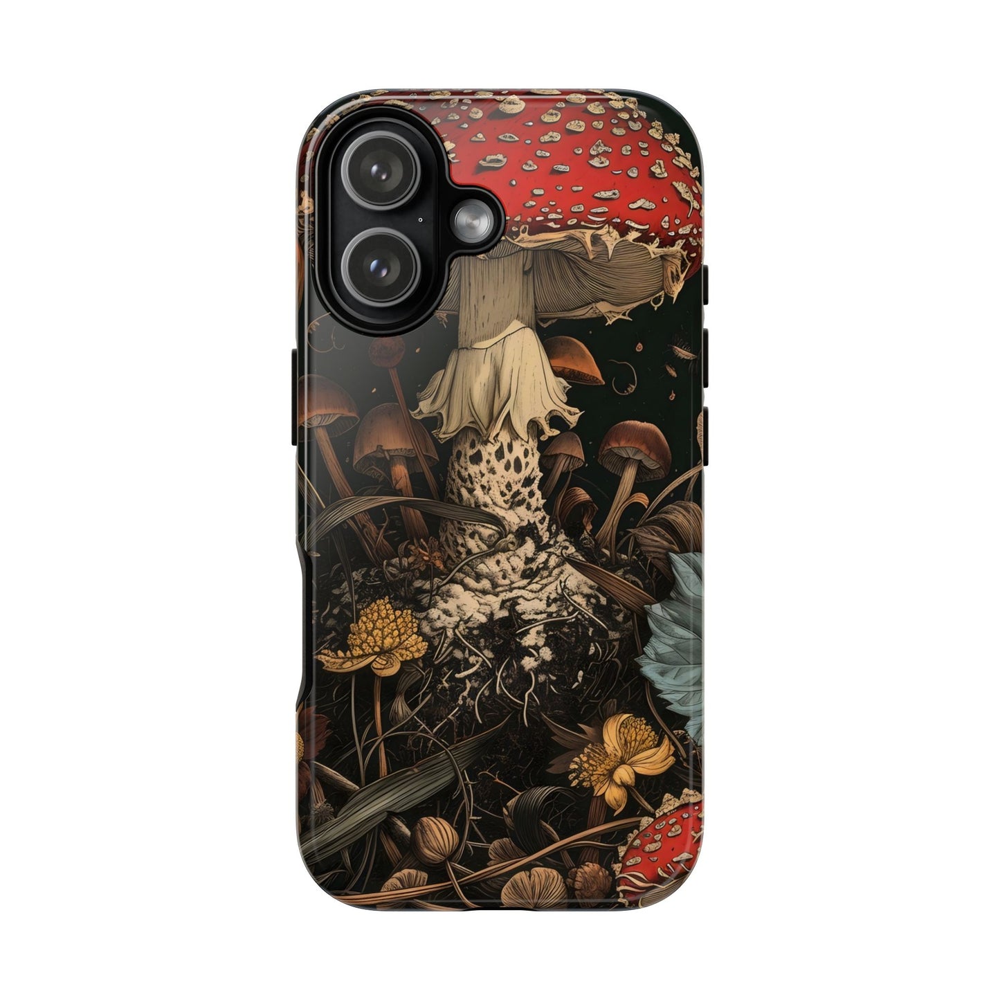 Mushroom Phone Case, Tough iPhone Cover, Nature Lover Gift, Unique Cell Phone Accessory, Fungi Art Design, Eco-Friendly Protection