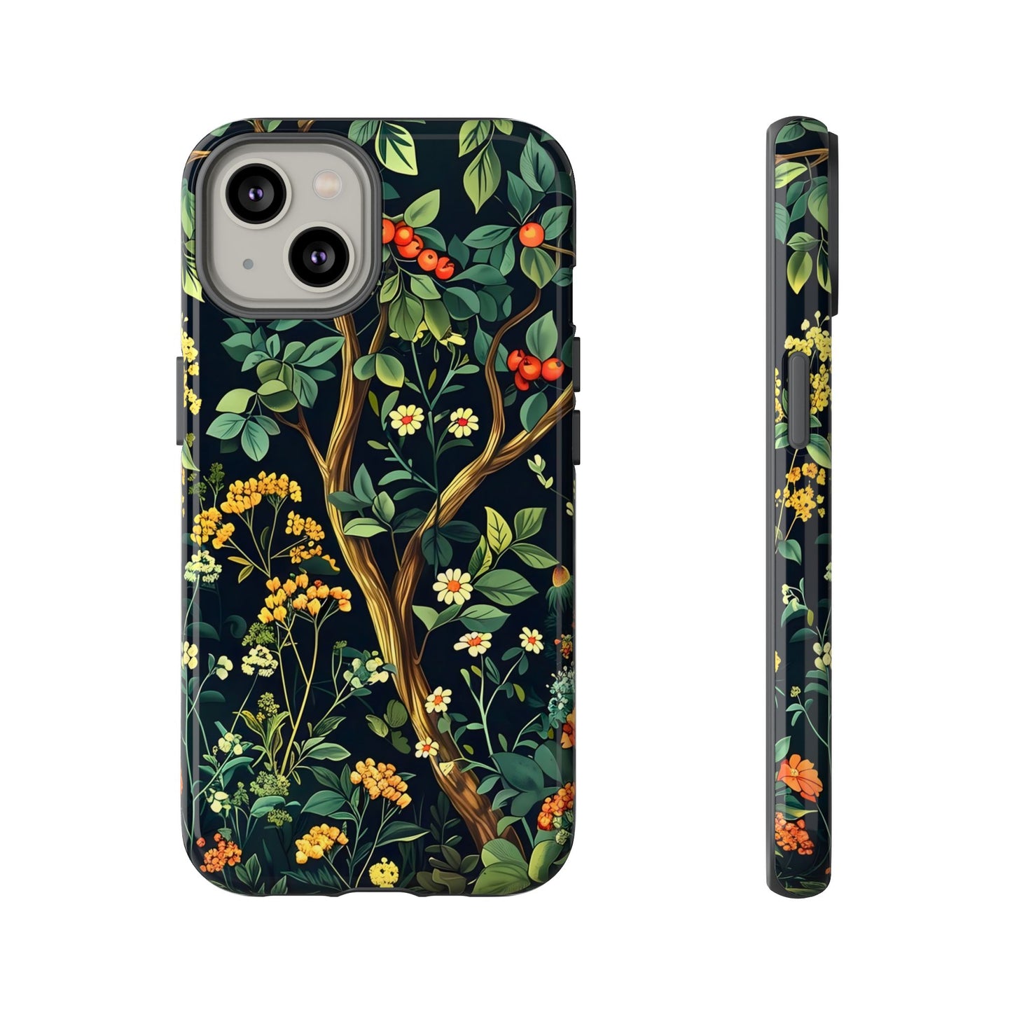 Floral iPhone Case, Nature Inspired Tough Case, Botanical Phone Cover, Eco-Friendly Gift, Unique Floral Design