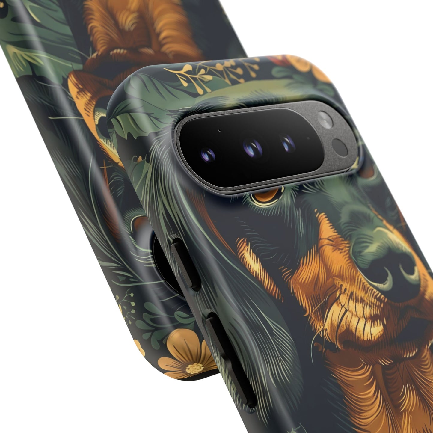 Dachshund Phone Case, Floral Pet Phone Cover, Dog Lover Gift, Tough Phone Case, Custom Dachshund Design, Unique Dog Owner Accessory