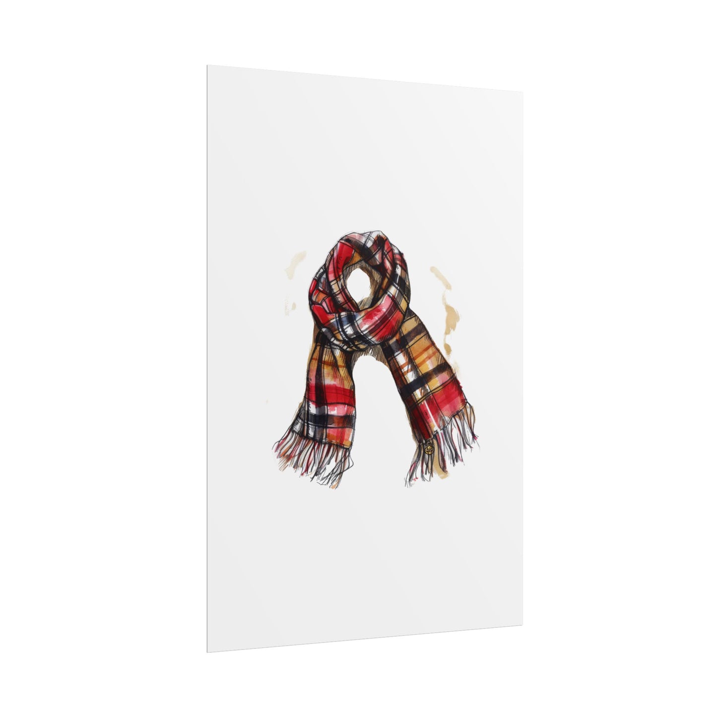 Cozy Scarf Wall Art - Fall Decor for Home, Rustic Style, Gift for Her, Cozy Vibes, Autumn Aesthetic