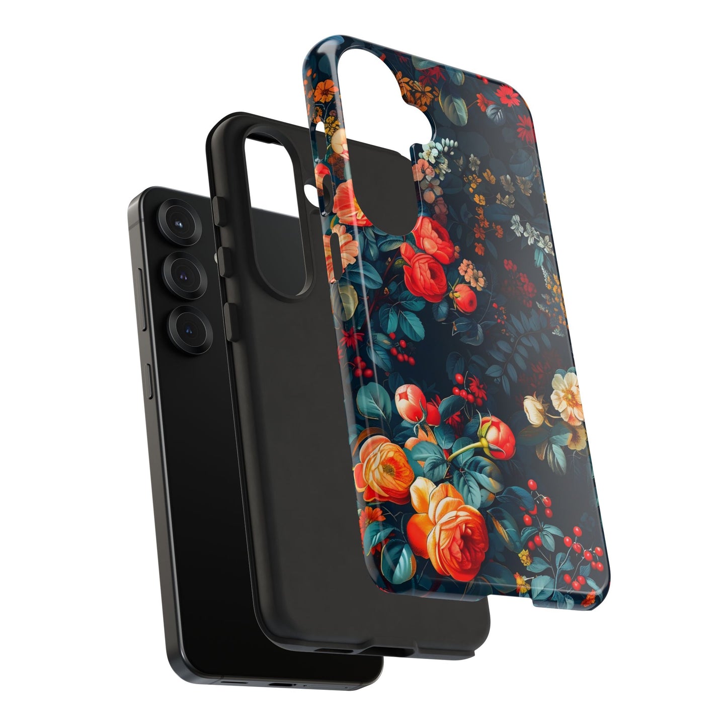 Floral Phone Case - Tough Cases, iPhone Protection, Elegant Floral Design, Gift for Her, Stylish Tech Accessory