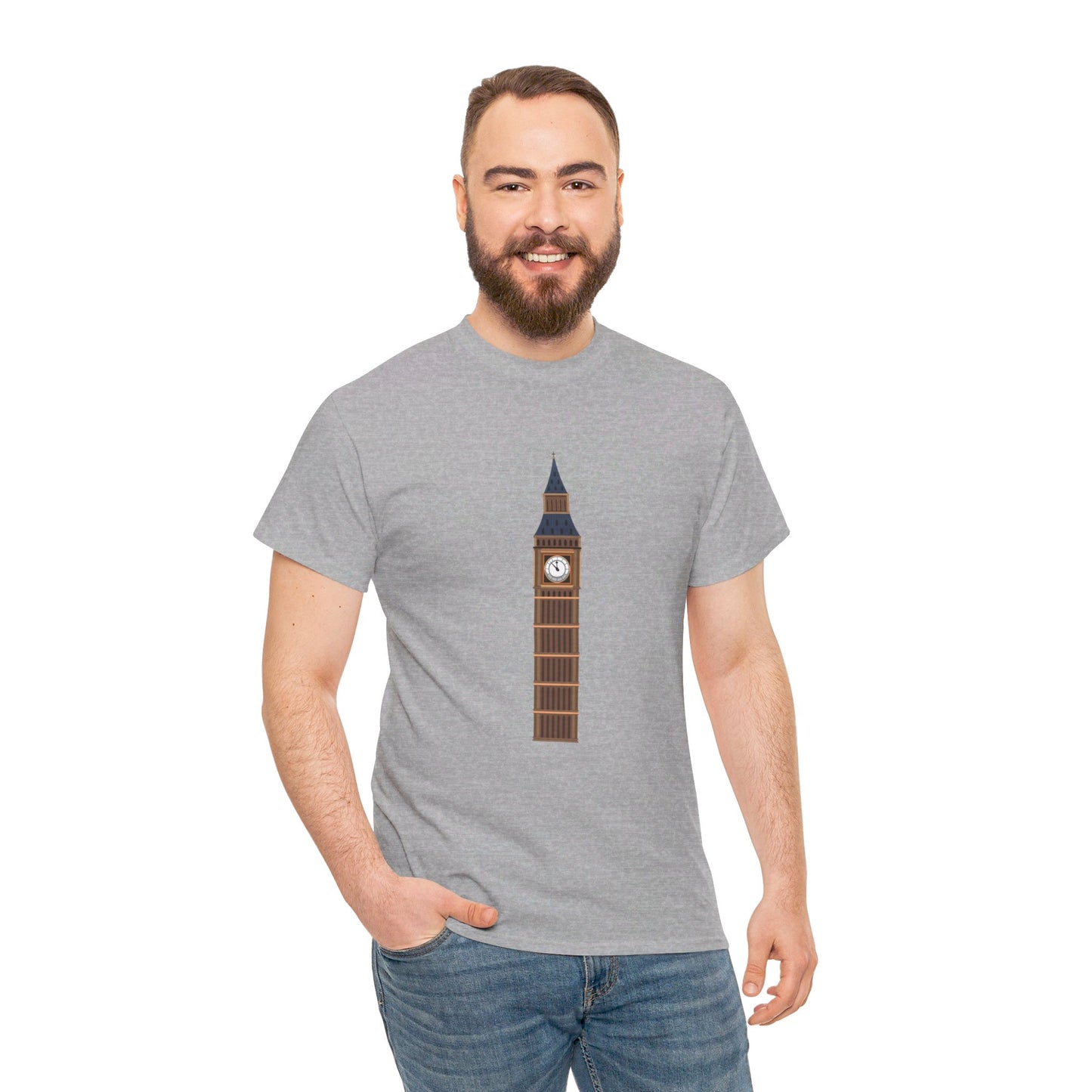 Big Ben - Iconic British Tower and Landmark Classic Unisex Heavy Cotton T-shirt