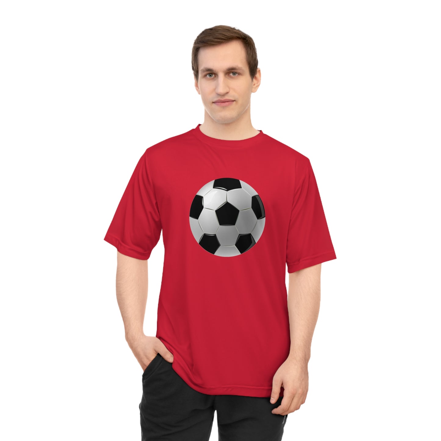Unisex Zone Performance T-shirt - Dynamic Football Design - Sports Passion and Energy