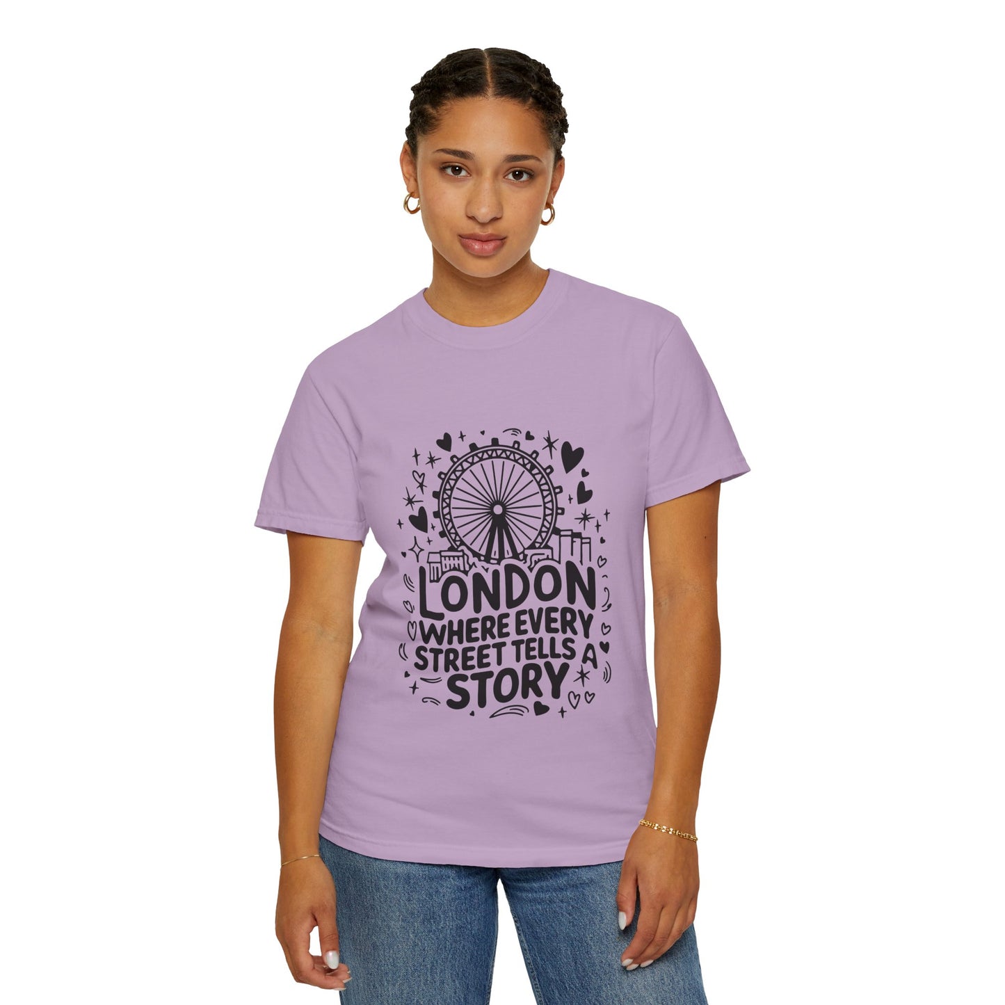 Unisex Garment-Dyed T-shirt - London's Stor Telling Streets