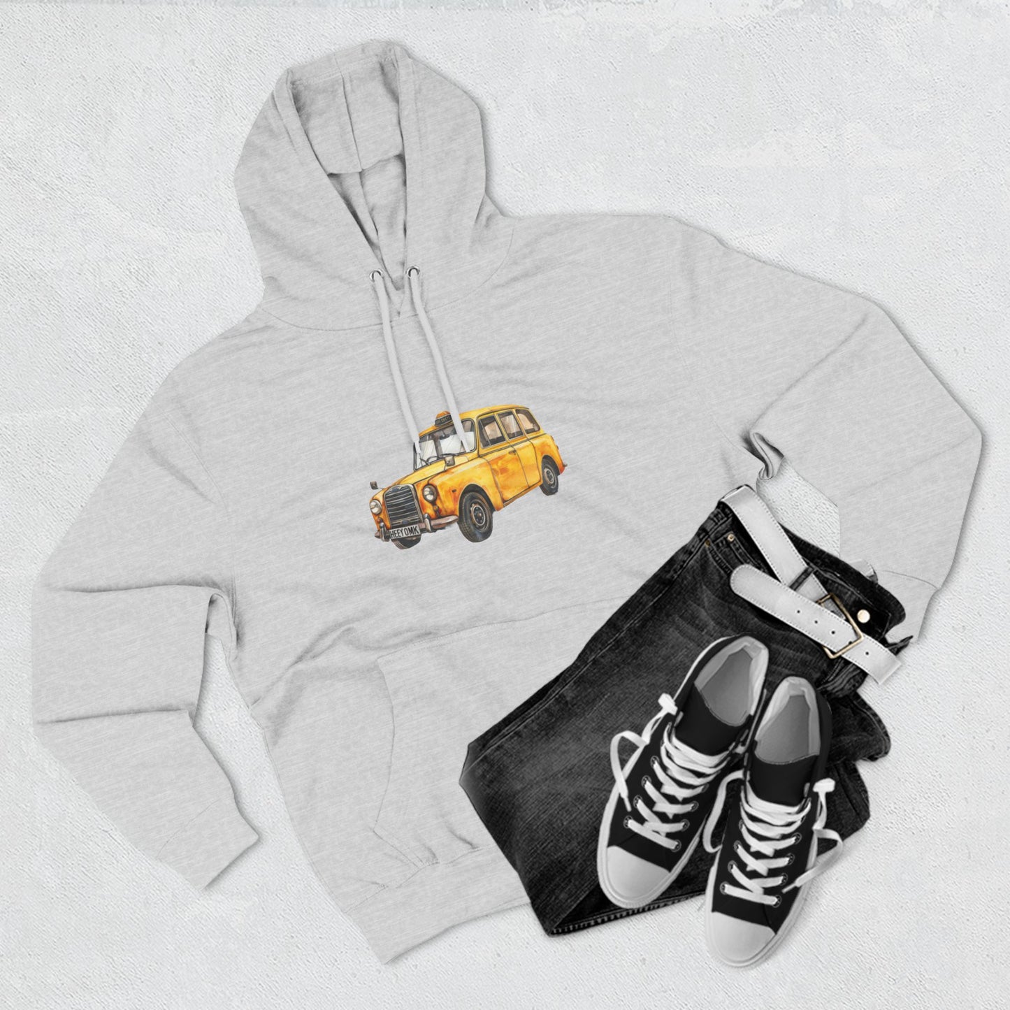 Vintage Car Classical Three-Panel Fleece Hoodie