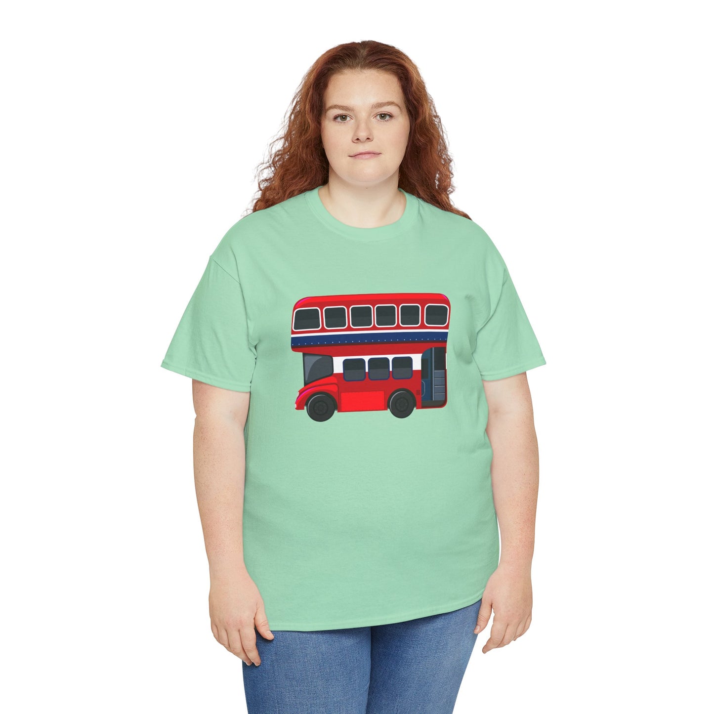 Unisex Heavy Cotton Tee - London Transport English Bus