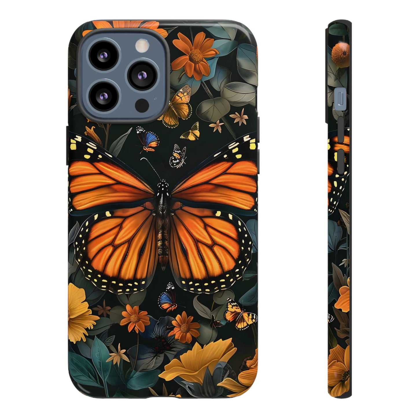 Monarch Butterfly Phone Case, Tough Cases, Nature Lover Gift, Floral Mobile Cover, Eco-Friendly Phone Accessory, Butterfly Design
