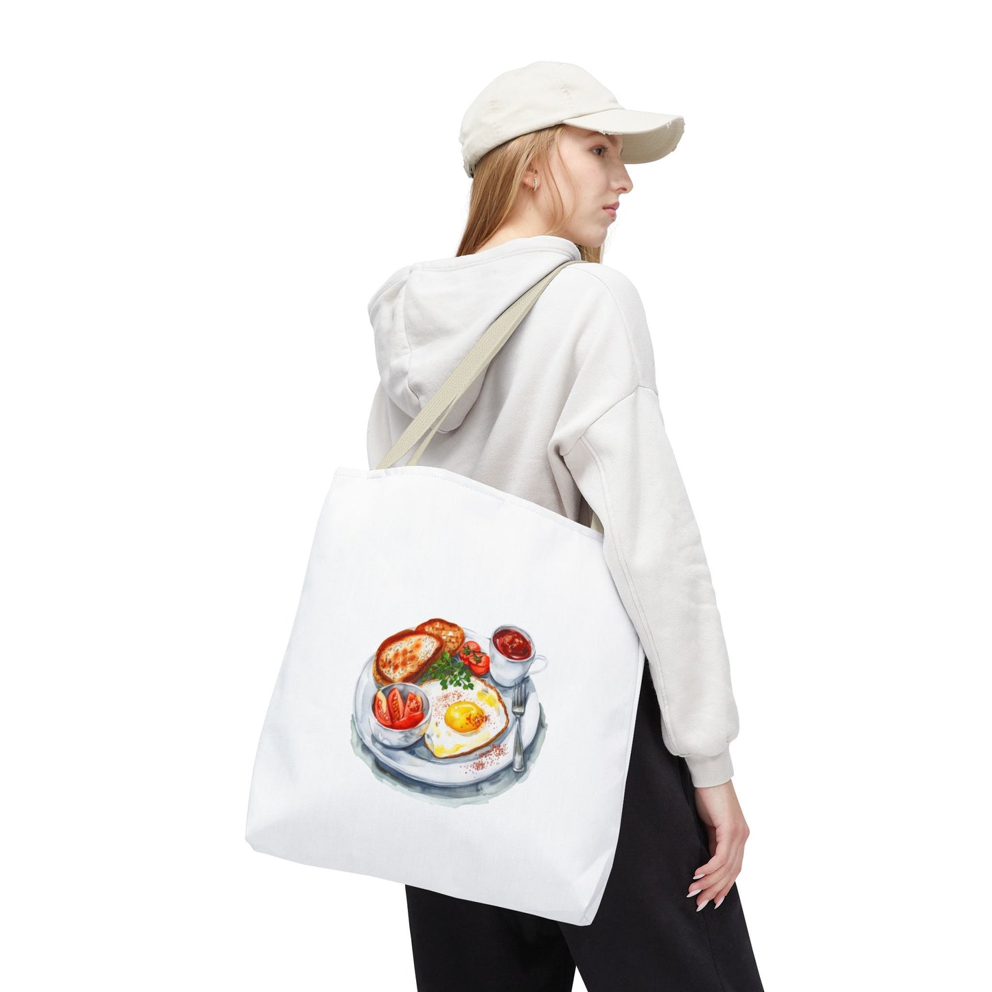 Breakfast Lovers Tote Bag, Art Tote, Foodie Gift, Market Bag, Designed for Brunch Enthusiasts, Perfect for Grocery Shopping