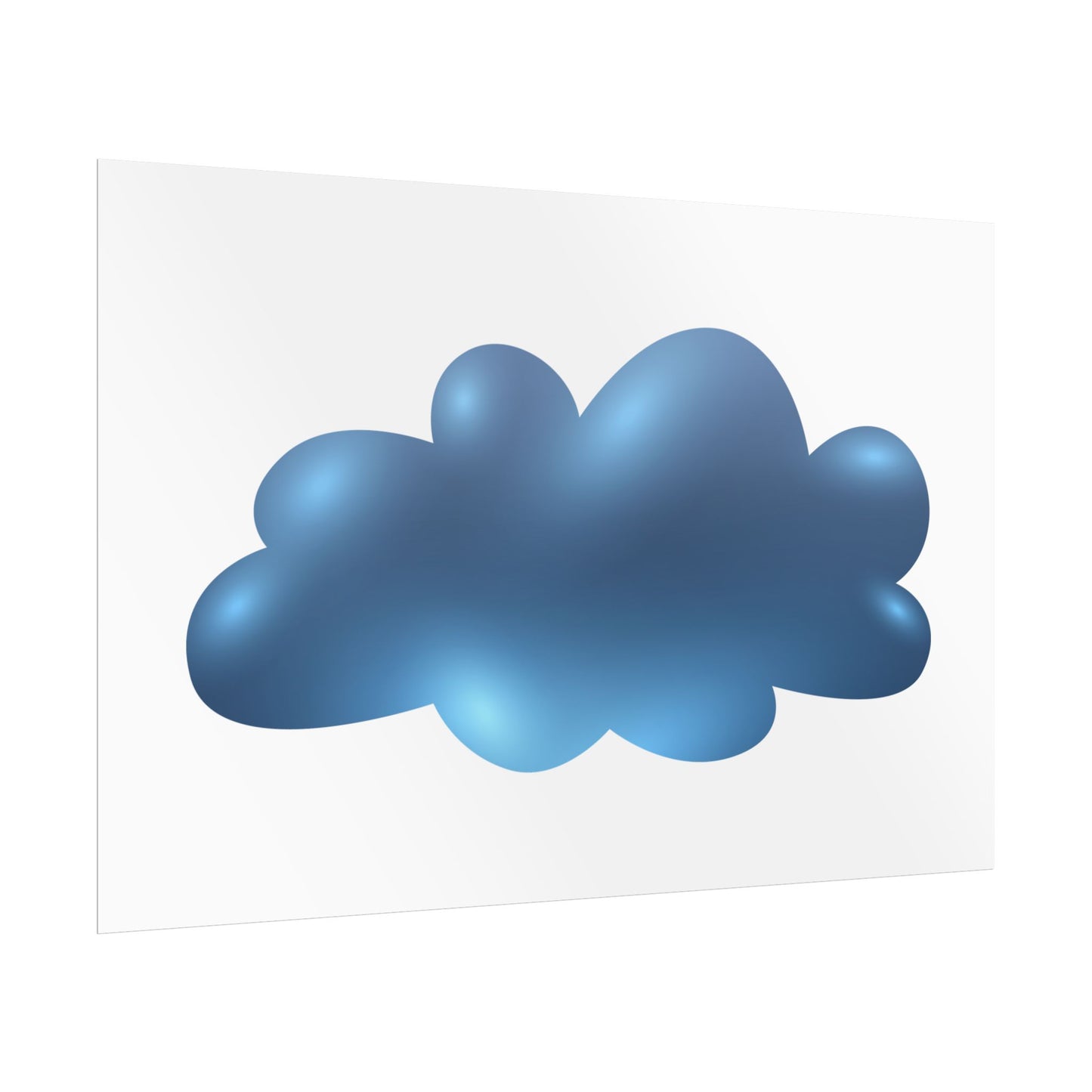 Blue Cloud Art Print, Minimalist Wall Decor, Kids Room Wall Art, Nursery Poster, Aesthetic Home Decor, Modern Art Print