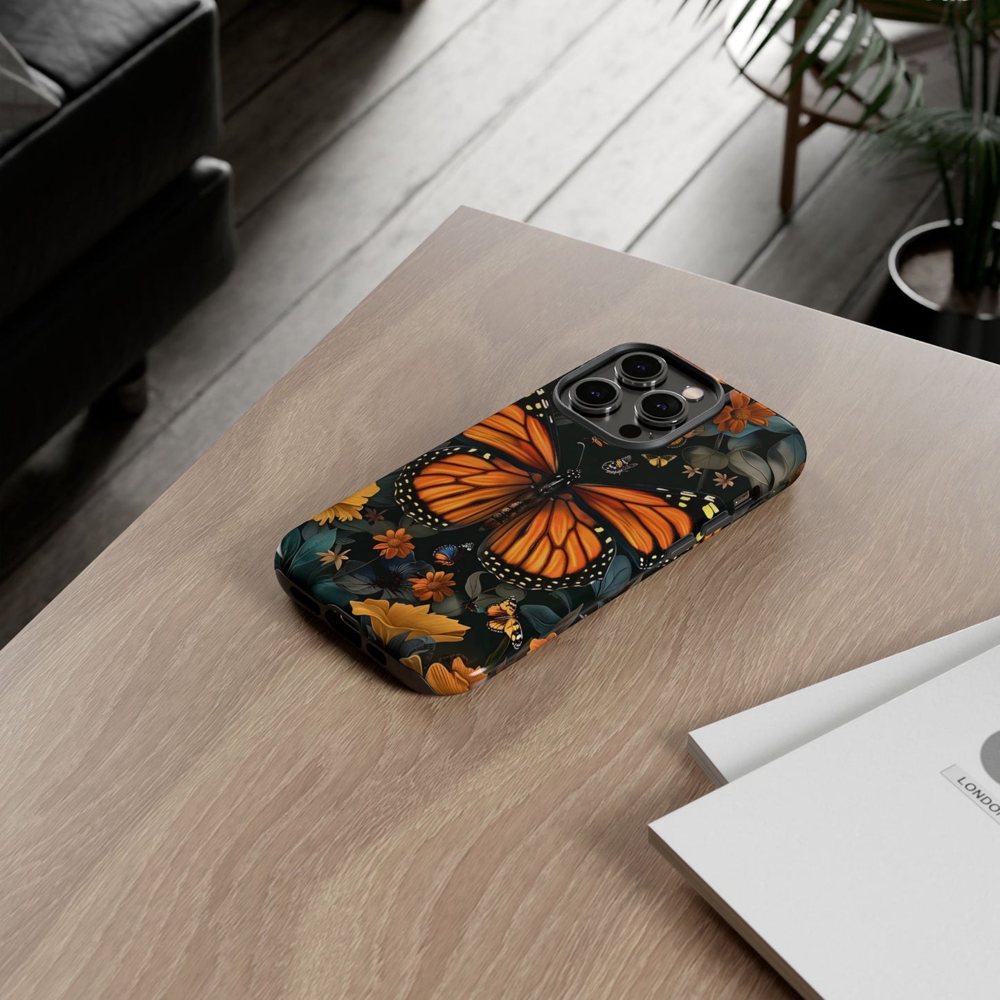 Monarch Butterfly Phone Case, Tough Cases, Nature Lover Gift, Floral Mobile Cover, Eco-Friendly Phone Accessory, Butterfly Design