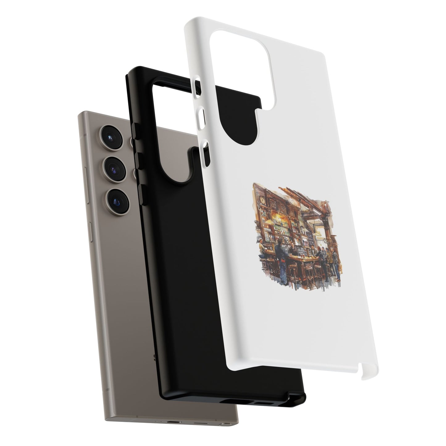 Artistic Phone Case - Cozy Bar Scene Design