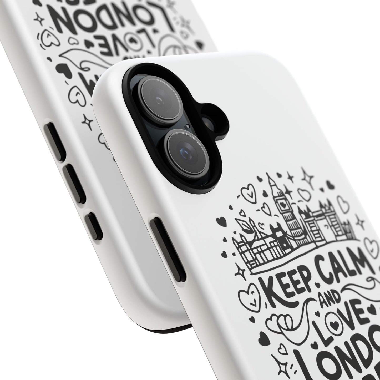 London Vibes Phone Case – Keep Calm Design, iPhone Accessories, Gift for Travelers, London Souvenir, Unique Cell Phone Cover