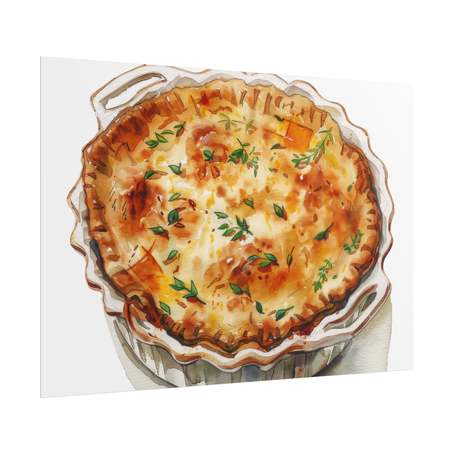 Delicious Quiche Rolled Posters for Kitchen Decor, Culinary Art, Foodie Wall Art, Gift for Chefs, Cooking Enthusiasts, Home Decor