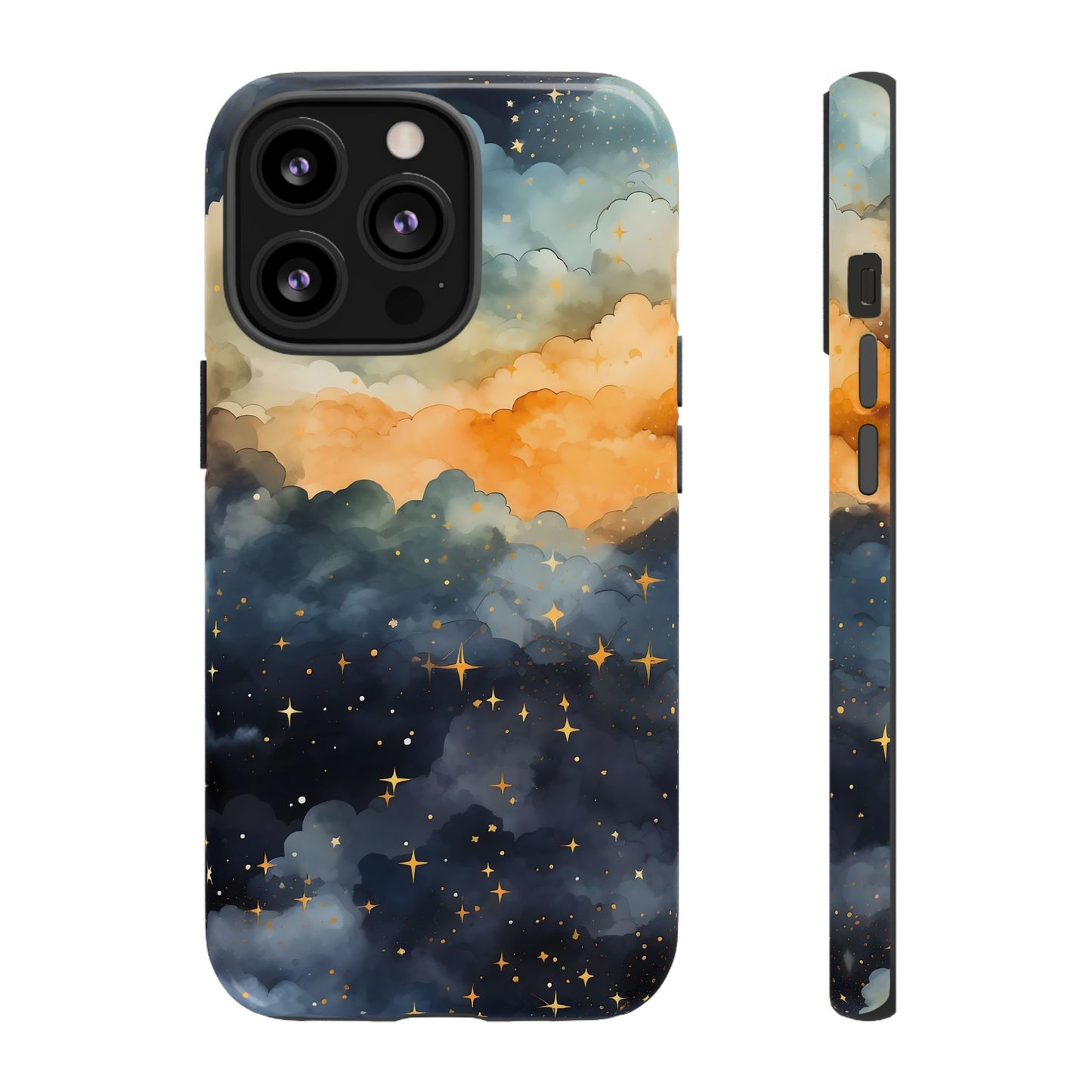 Celestial Phone Case, Galaxy Design Phone Cover, Space Art Case, Starry Night Mobile Cover, Customizable Tough Case