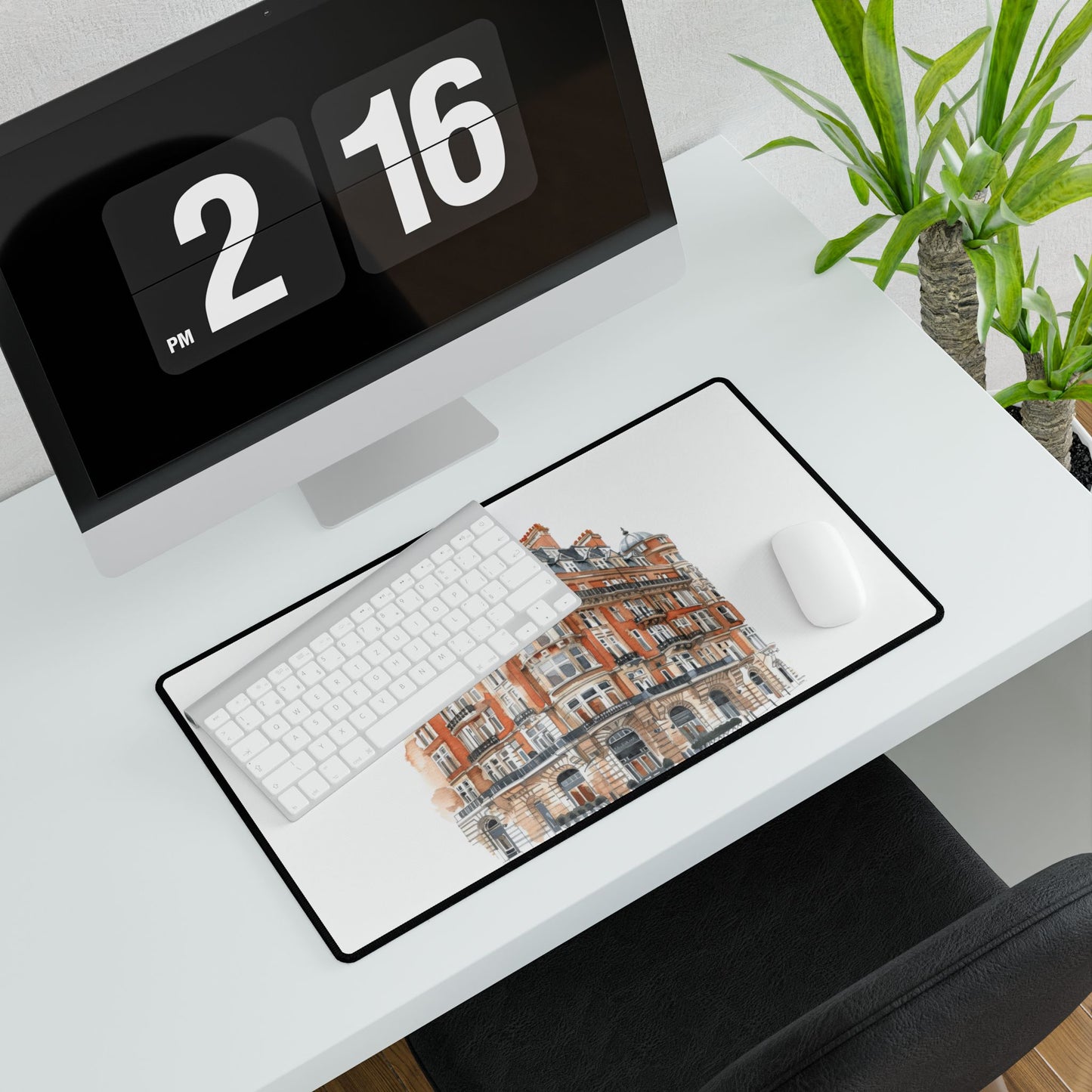 Elegant Cityscape Desk Mat - Office Decor, Workspace Accessory, Gift for Professionals, Home Office Essentials, Customizable Desk Pad