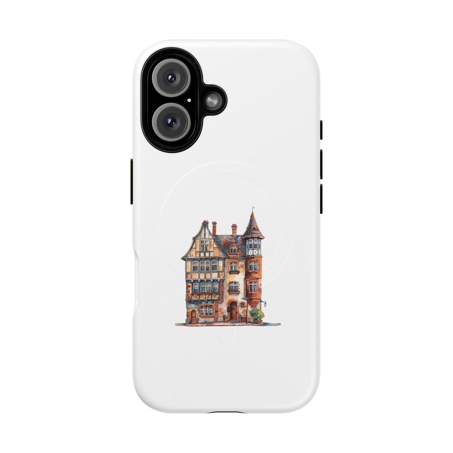 Artistic Magnetic Phone Case | Tough Protective Cover for iPhones | Unique House Design | Gift for Homeowners & Tech Lovers