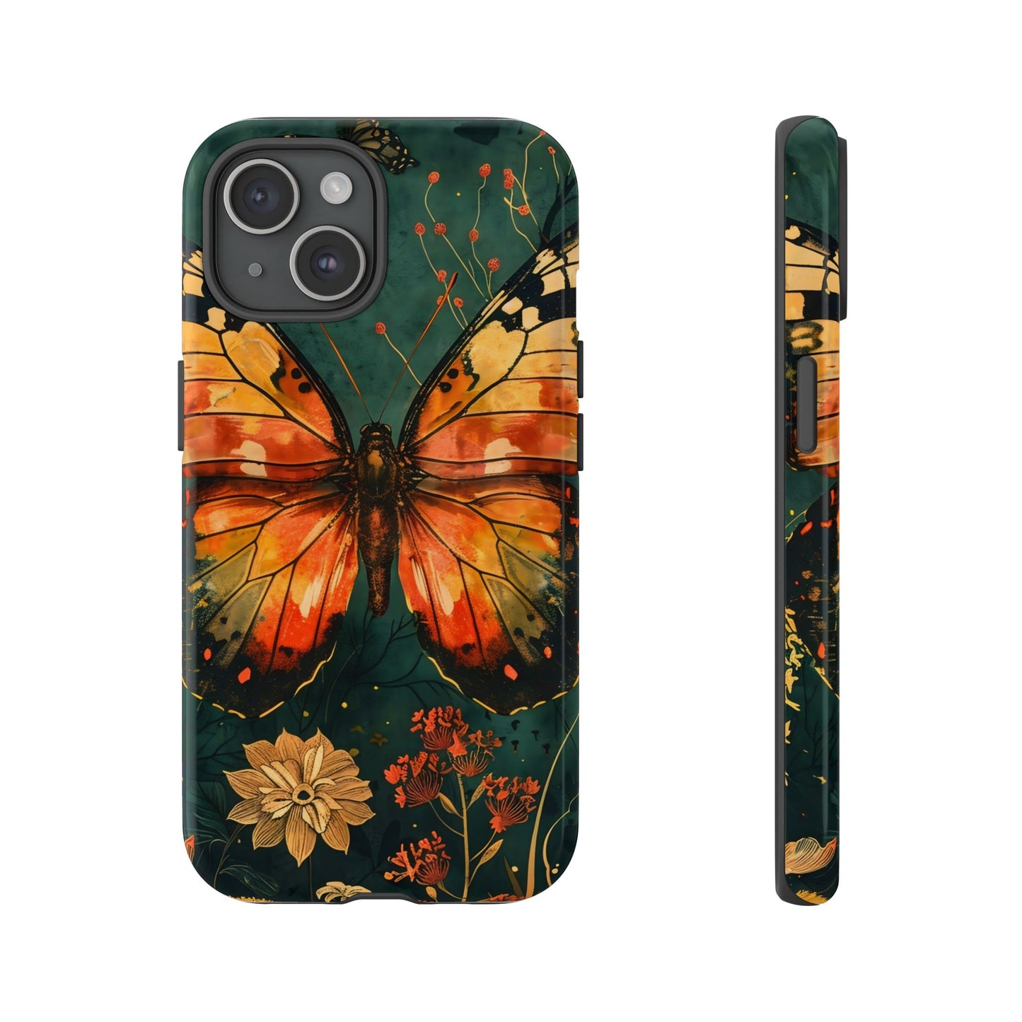 Butterfly Phone Case – Tough Cases for Nature Lovers, Floral Design, Butterfly Art, Unique Gift, Eco-Friendly Protection