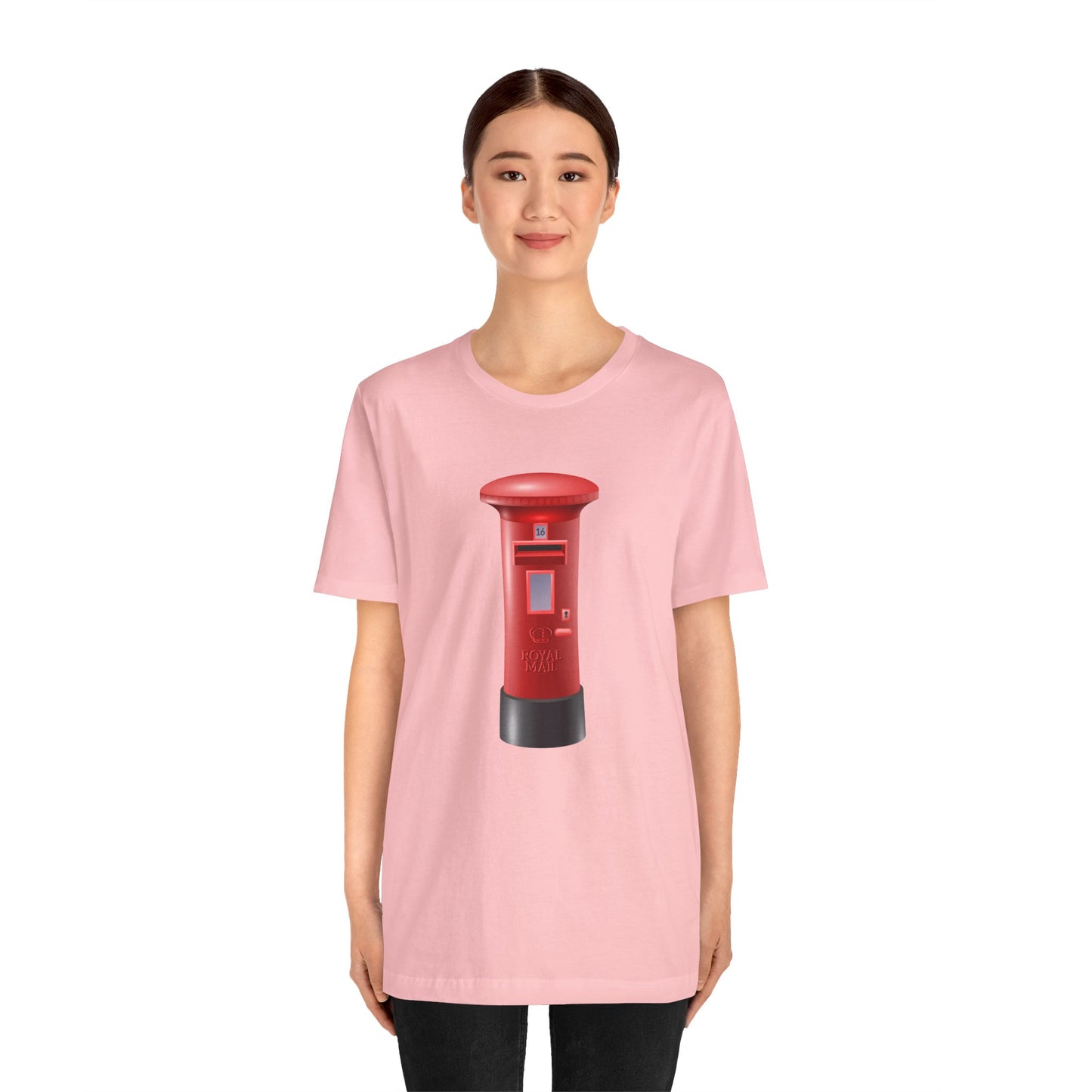 Unisex Jersey Short Sleeve Tee - Classic UK Royal Mailbox Design - British Postbox Icon