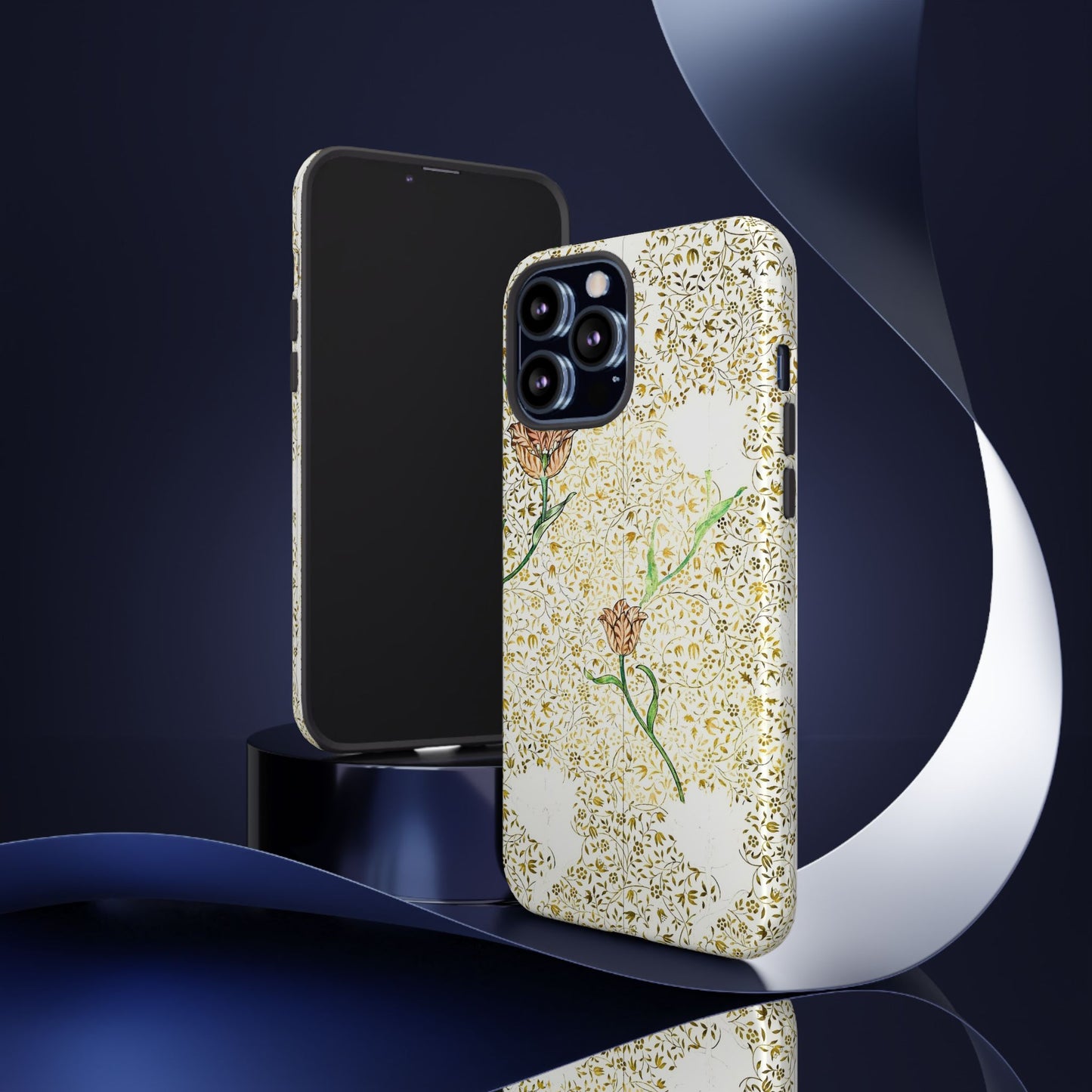 Elegant Floral Phone Case, Tough Cases for iPhone, Stylish Smartphone Cover, Protection with Floral Art, Unique Gift for Her