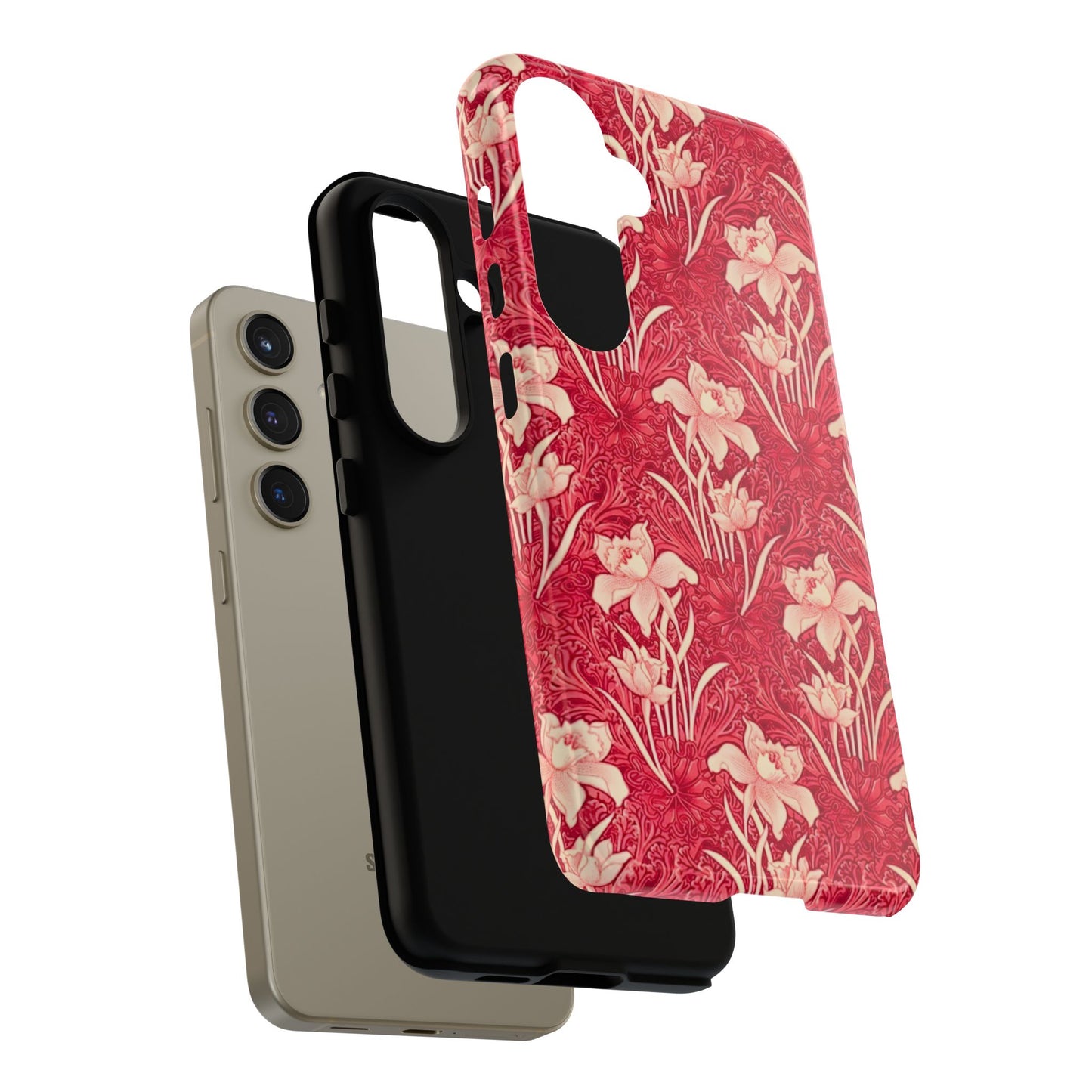 Floral Tough Phone Case - Durable, Stylish Accessory, Perfect Gift for Her, Floral Pattern, Customizable, Ideal for Daily Use