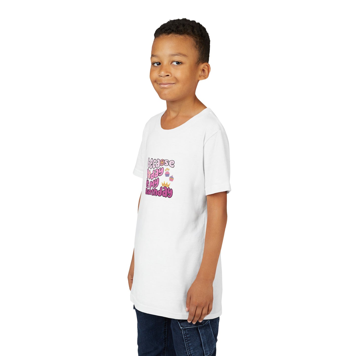 Youth Tee - Animal Print Birthday Girl Sublimation Design