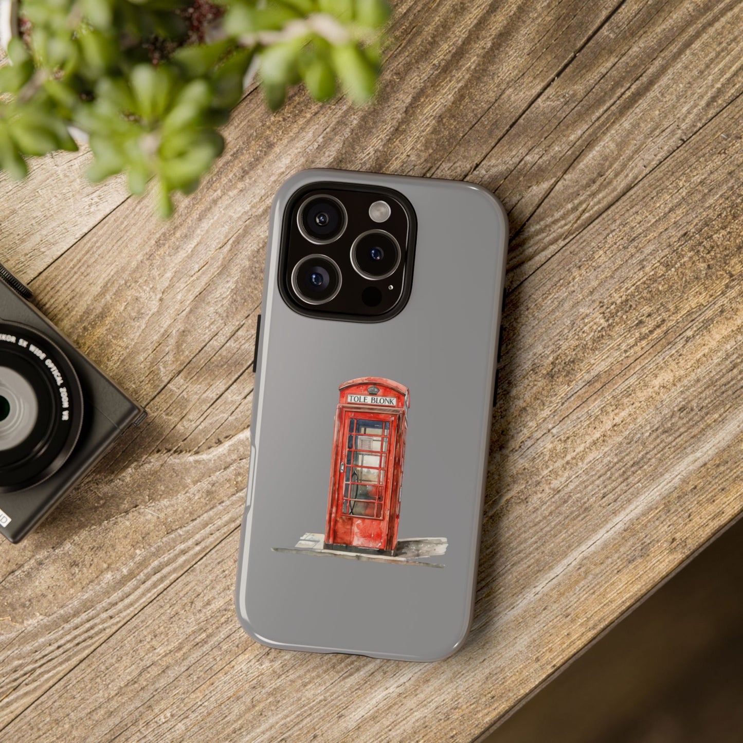Red Phone Booth Phone Case, Vintage Style Case, Tough Cases for Gifts, Quirky Phone Accessories, Travel Lover's Gift