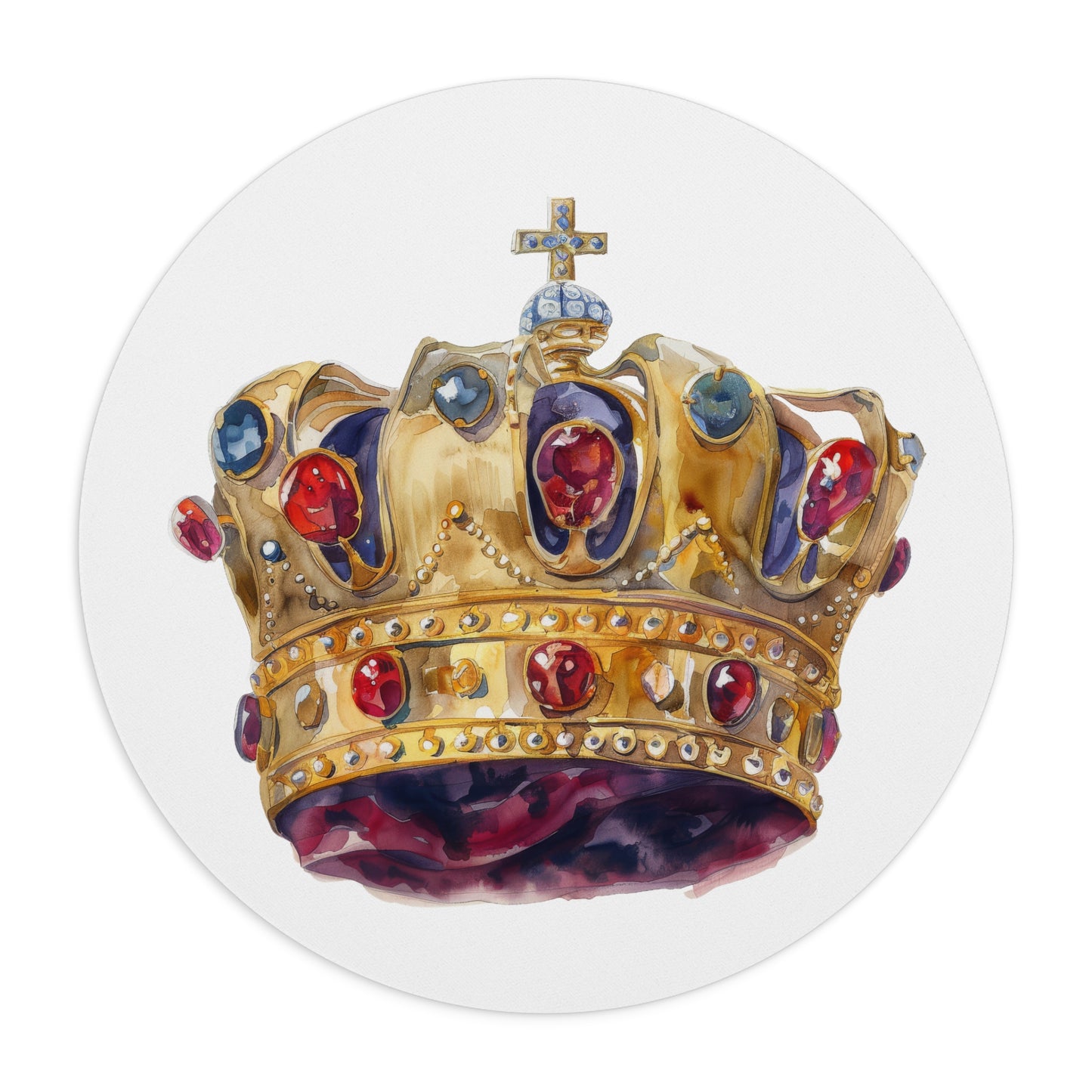 Royal Crown Mouse Pad, Elegant Desk Accessory, Office Decor, Gift for Royalty Lovers, Gaming Mousepad