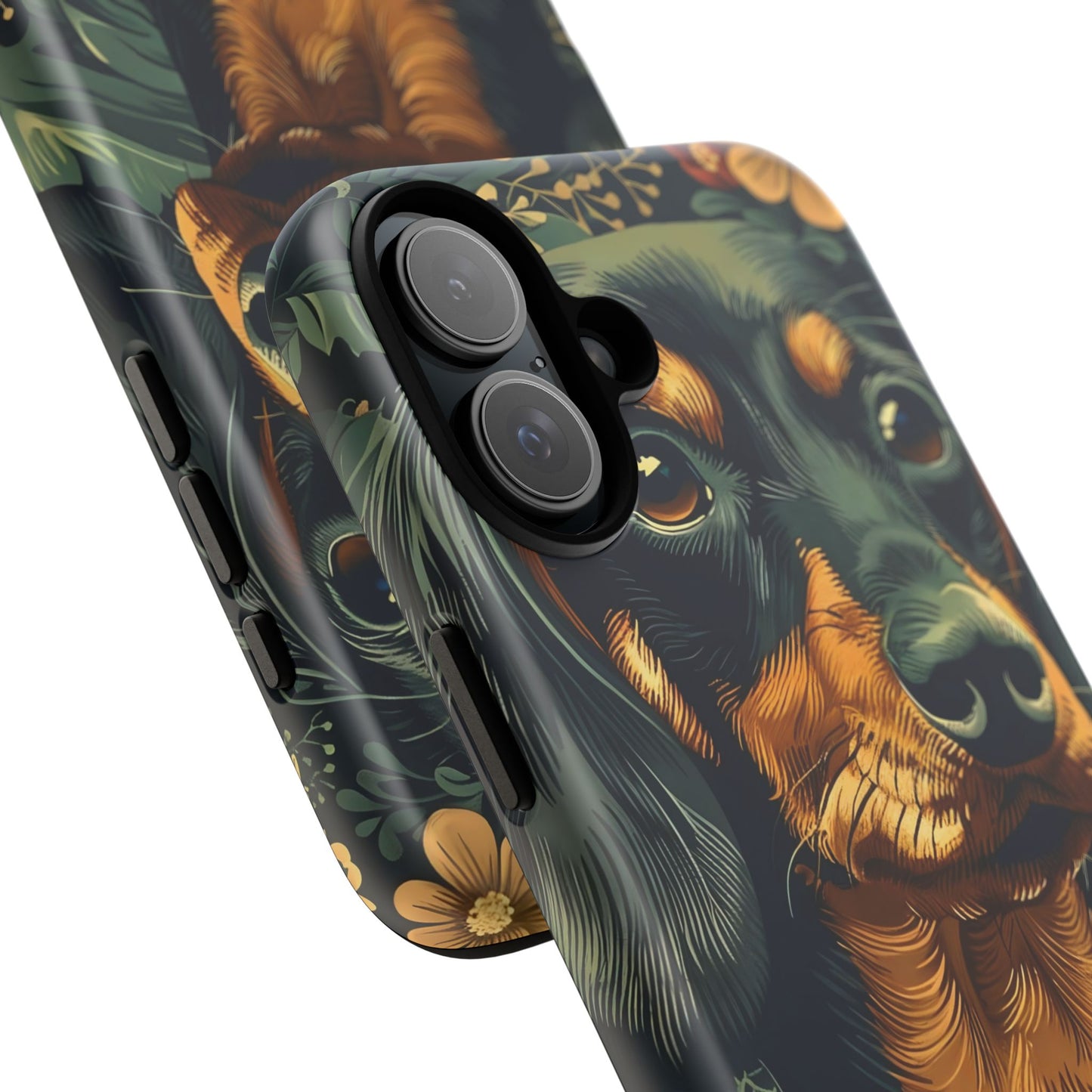 Dachshund Phone Case, Floral Pet Phone Cover, Dog Lover Gift, Tough Phone Case, Custom Dachshund Design, Unique Dog Owner Accessory
