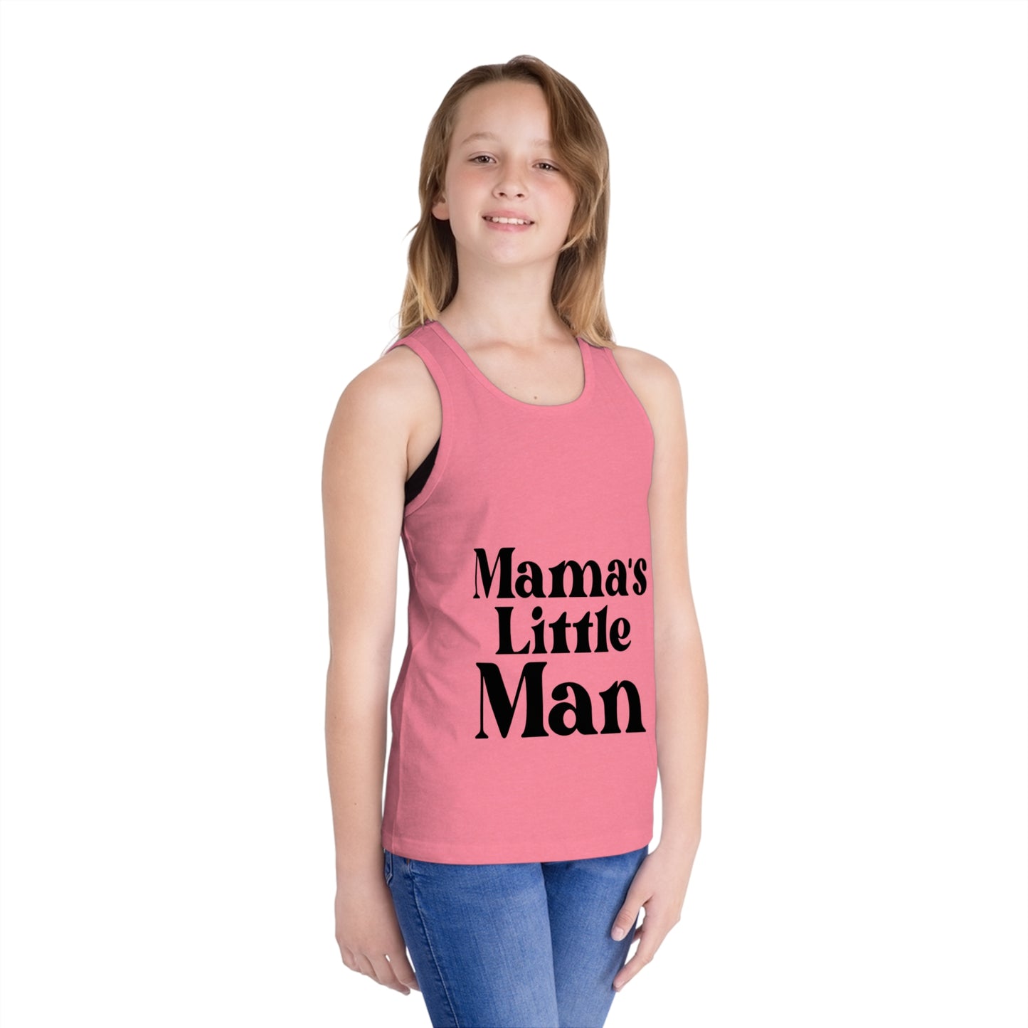 Mama's Little Man Kid's Jersey Tank Top - Cute & Comfy Summer Wear