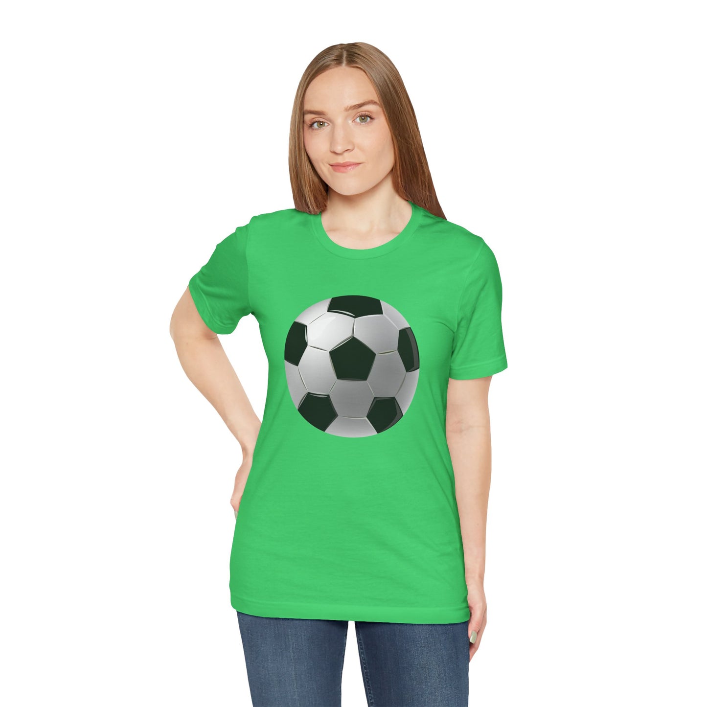 Unisex Jersey Short Sleeve Tee - Dynamic Football Design - Sports Passion and Energy