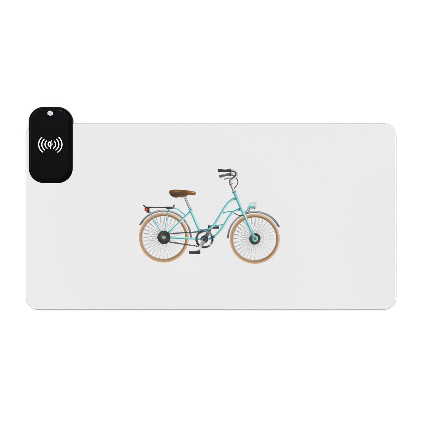 Vintage Bicycle - LED Gaming Mouse Pad with Wireless Charging, Perfect for Gamers, Desk Accessories, Tech Gifts, Home Office Essentials, Gaming Setup