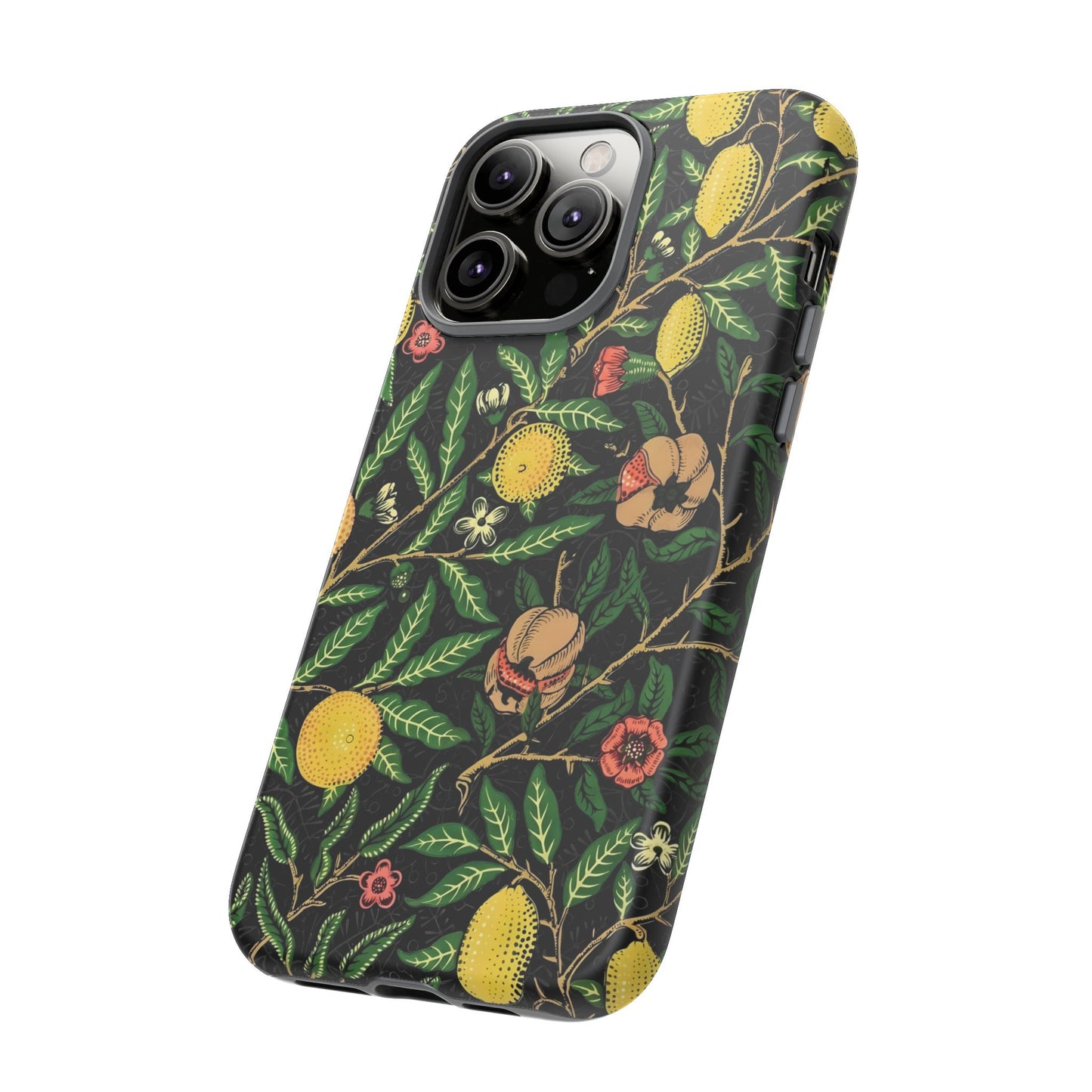 Tough Cases Phone Case, Floral Phone Cover, Tough Phone Protection, Gift for Plant Lovers, Black Background, Eco-Friendly Design